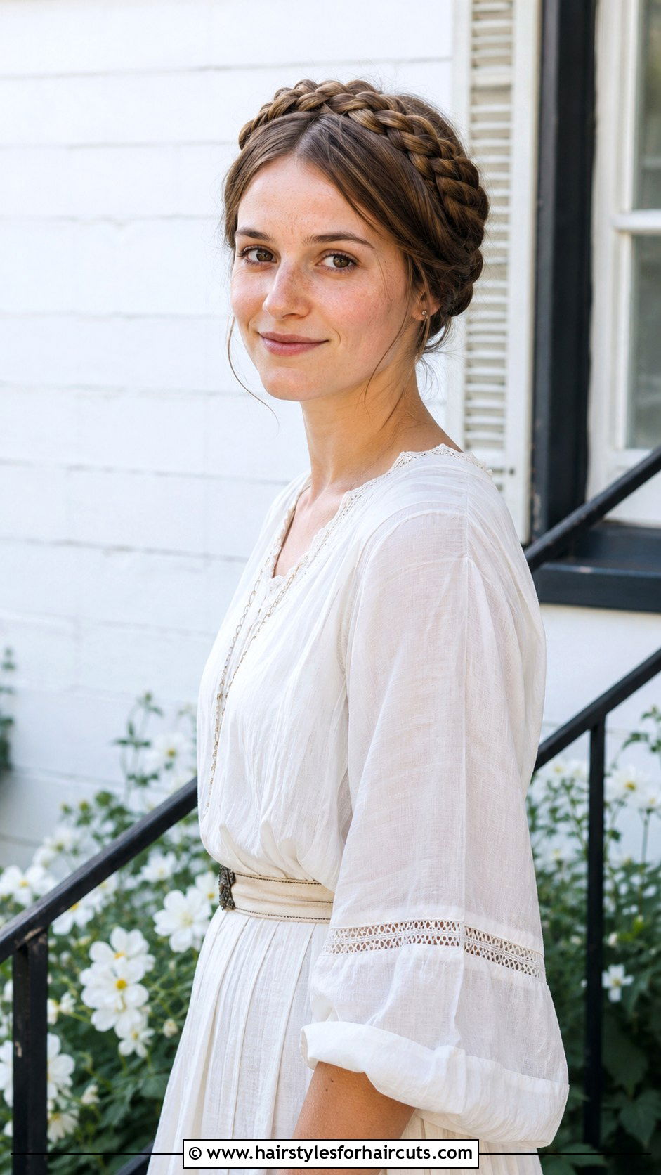 1920s Braided Crown Long Hair - 25 1920s long hair hairstyles - 25 1920s long hair hairstyles