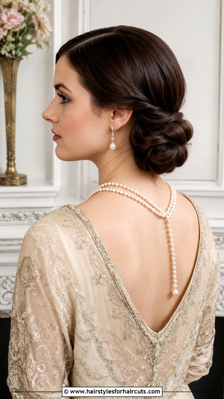 1920s Side Part Chignon - 25 1920s long hair hairstyles - 25 1920s long hair hairstyles