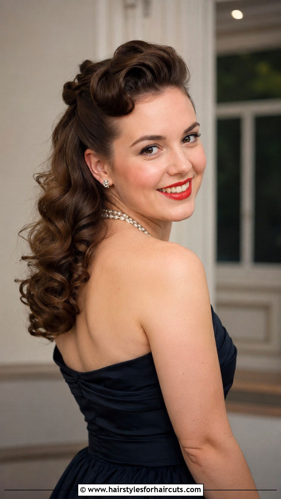 1940s Half Up Half Down Curls - 25 1940s hairstyles - 25 1940s hairstyles