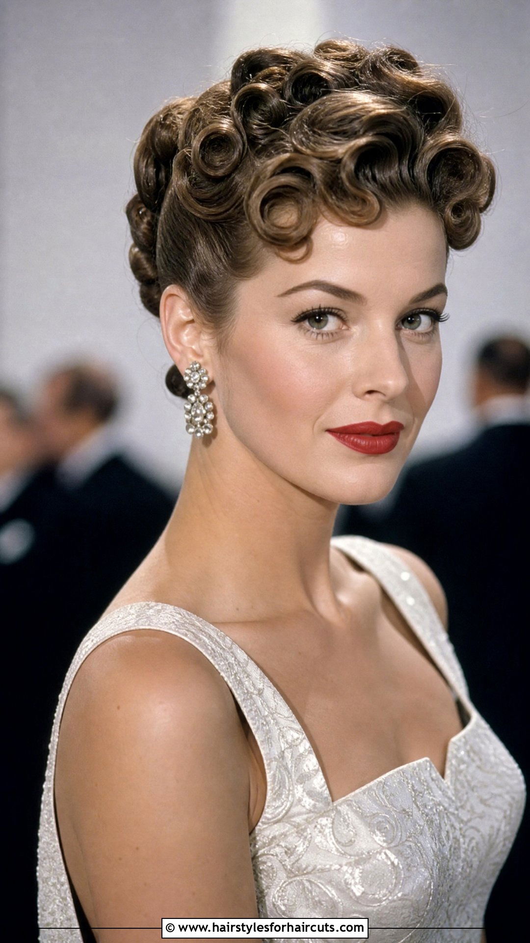 1950s Pin Curly Updo For Long Hair - 25 curly 1950s hairstyles for long hair - 25 curly 1950s hairstyles for long hair