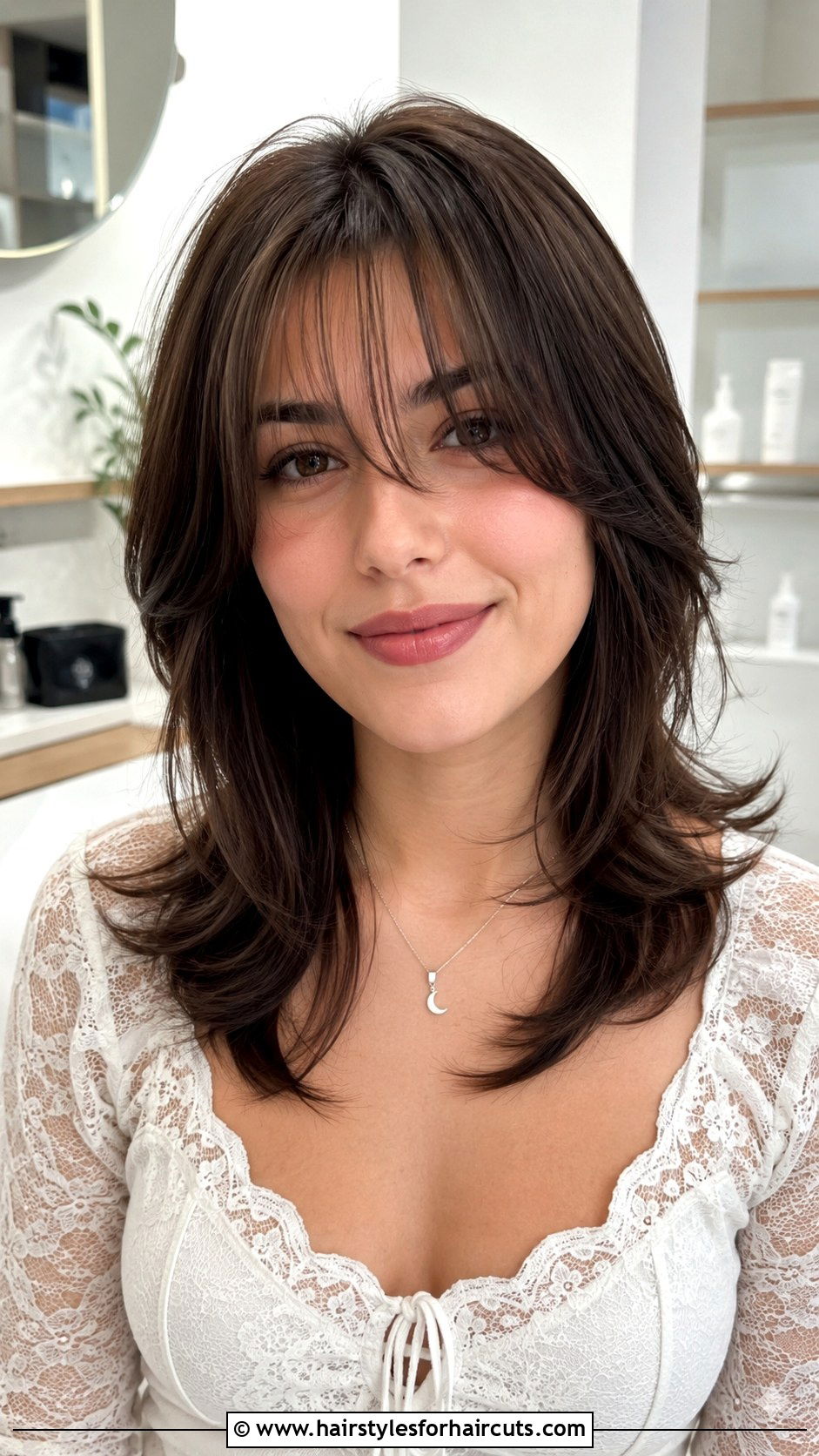 2 Layered Medium Hair With Face Framing Bangs - 25 2 layered haircuts for medium hair - 25 2 layered haircuts for medium hair