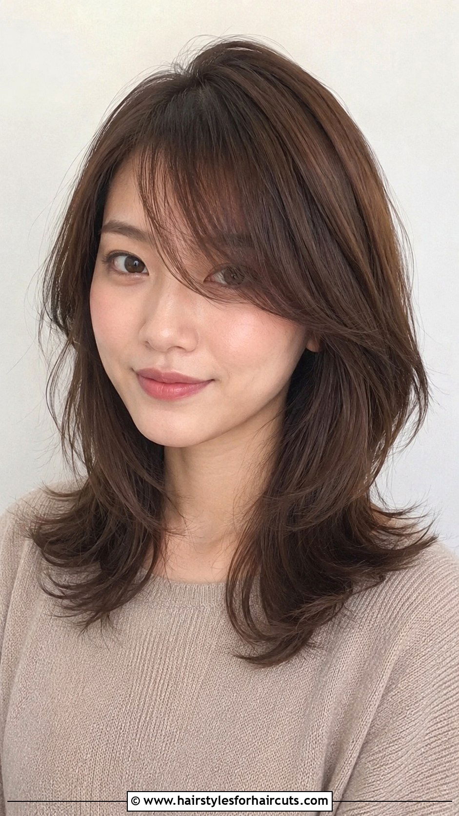 2 Layered Medium Hair With Side Bangs - 25 2 layered haircuts for medium hair - 25 2 layered haircuts for medium hair