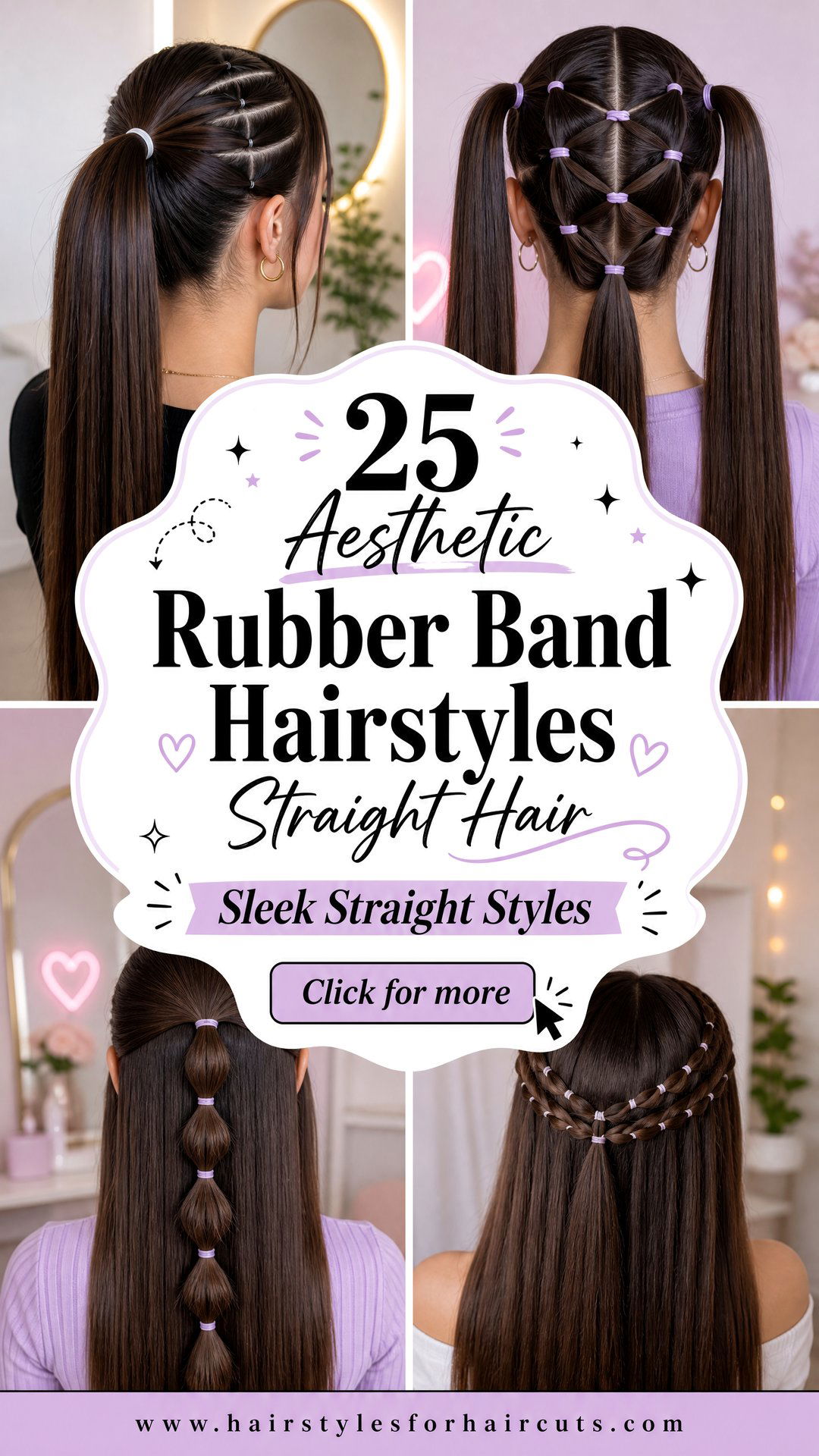 25 Aesthetic Rubber Band Hairstyles Straight Hair - 25 Aesthetic Rubber Band Hairstyles Straight Hair