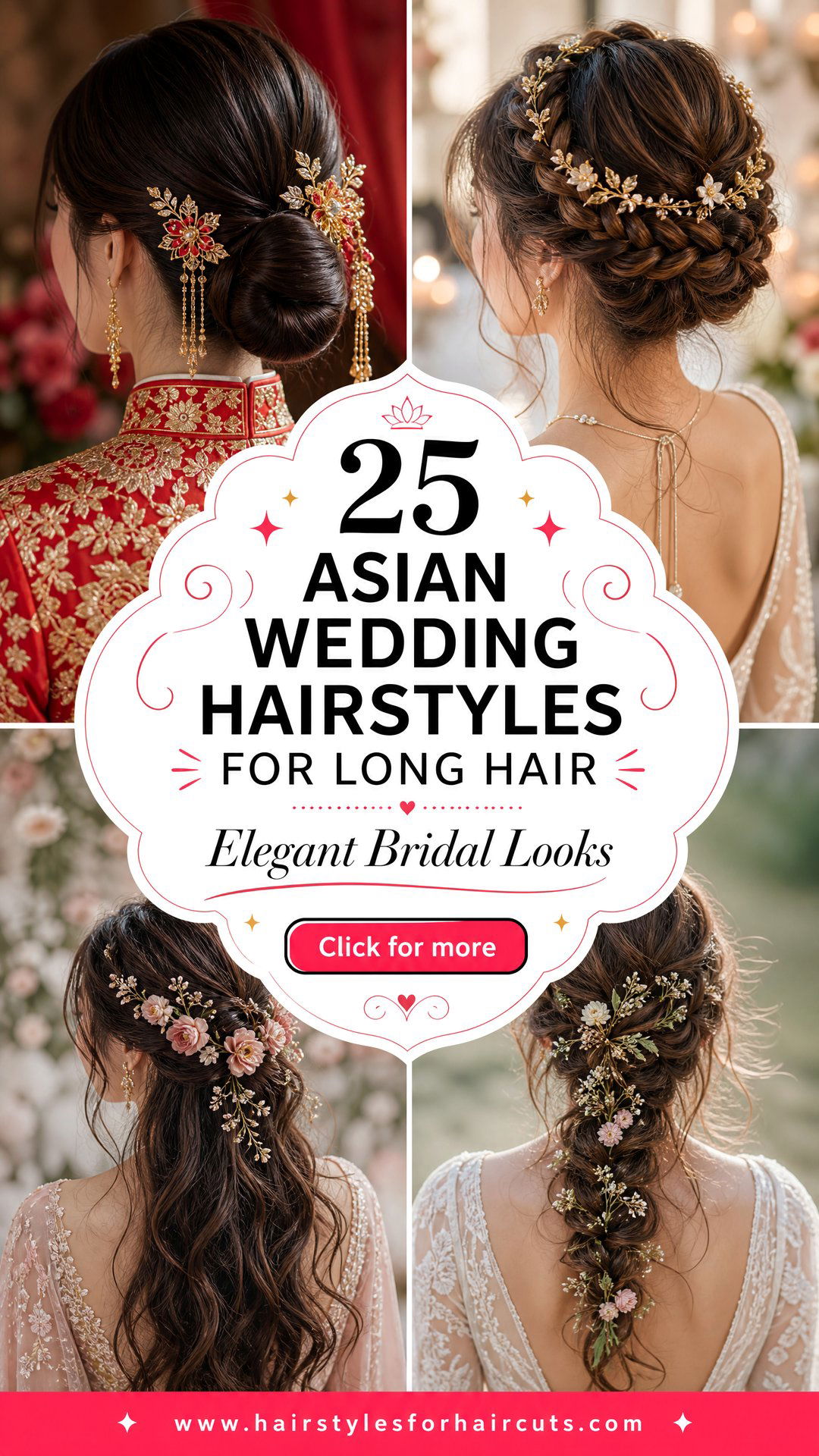 25 Asian Wedding Hairstyles for Long Hair Bridal Looks - 25 Asian Wedding Hairstyles for Long Hair: Bridal Looks