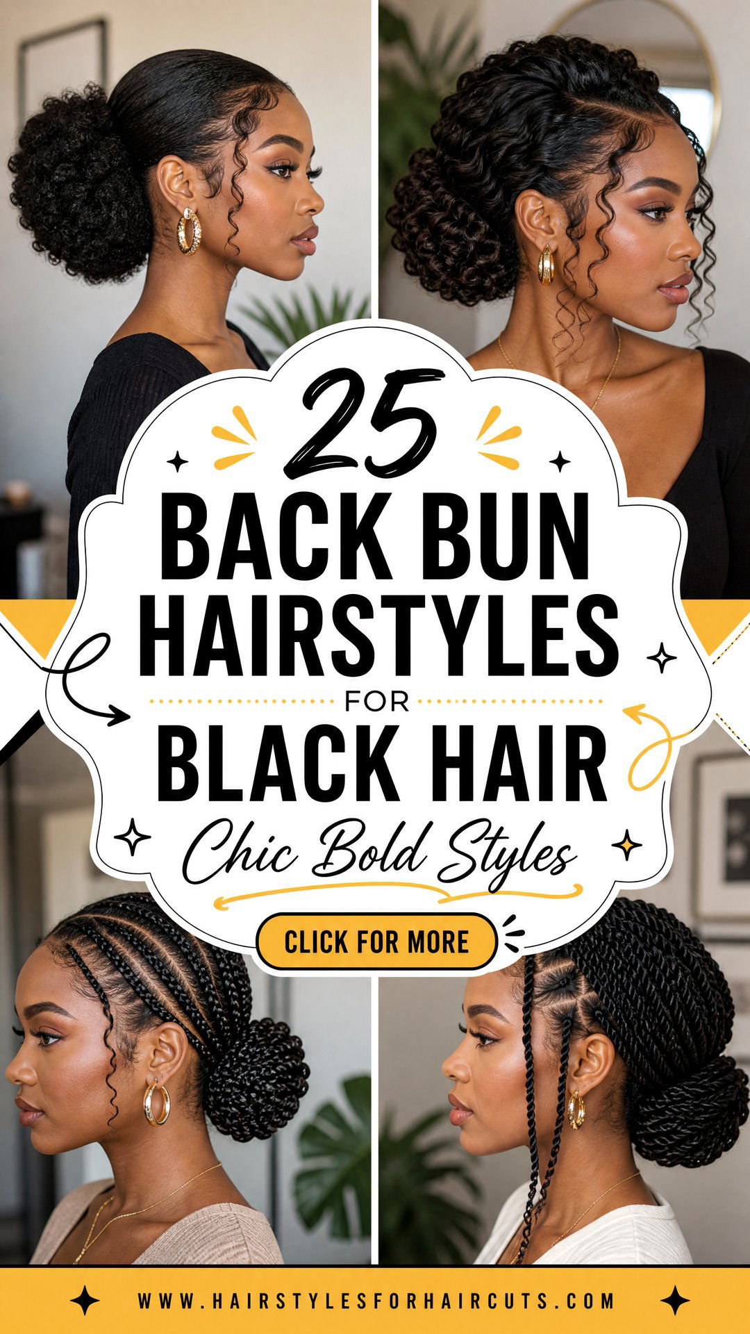 25 Back Bun Hairstyles for Black Hair Chic Looks - 25 Back Bun Hairstyles for Black Hair: Chic Looks