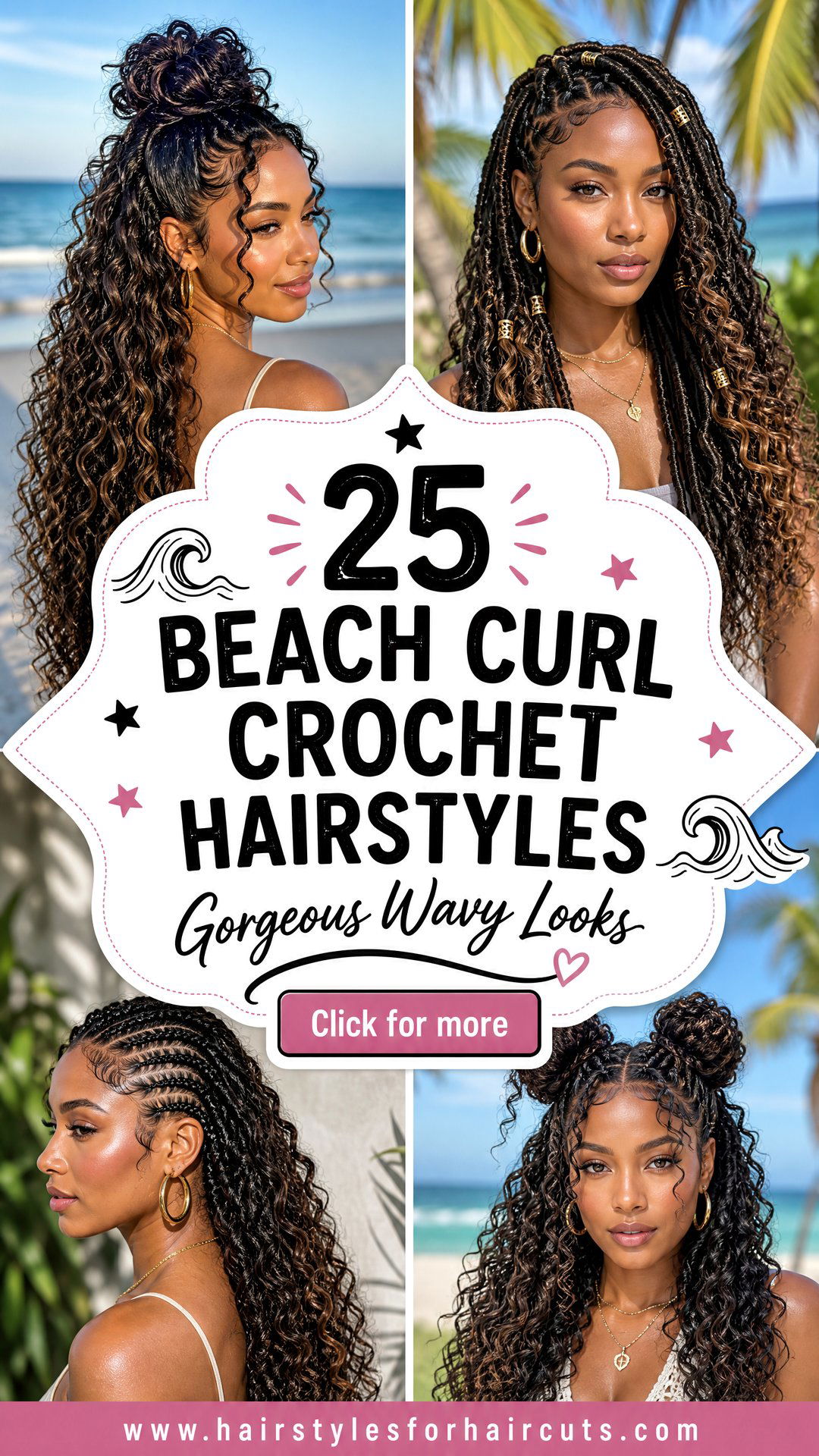25 Beach Curl Crochet Hairstyles for Gorgeous Wavy Looks - 25 Beach Curl Crochet Hairstyles for Gorgeous Wavy Looks
