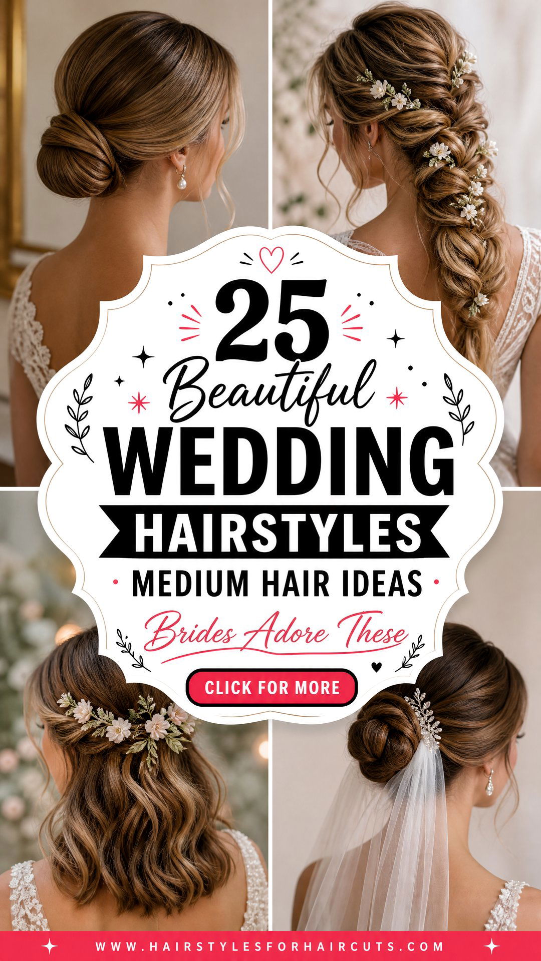 25 Beautiful Wedding Hairstyles Medium Hair Brides Love - 25 Beautiful Wedding Hairstyles Medium Hair Brides Love