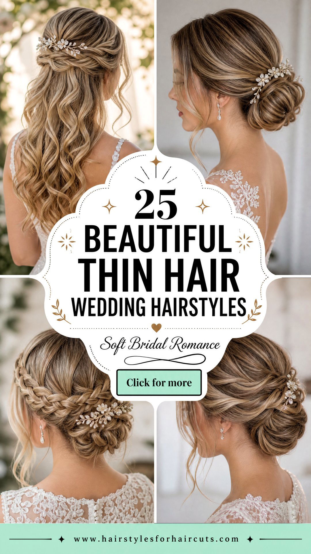 25 Beautiful Wedding Hairstyles for Thin Hair Brides - 25 Beautiful Wedding Hairstyles for Thin Hair Brides