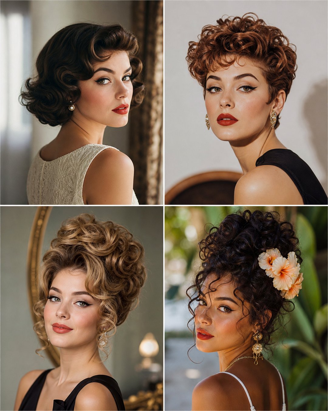 25 Best 1950s Hairstyles for Curly Hair Retro Glam Looks