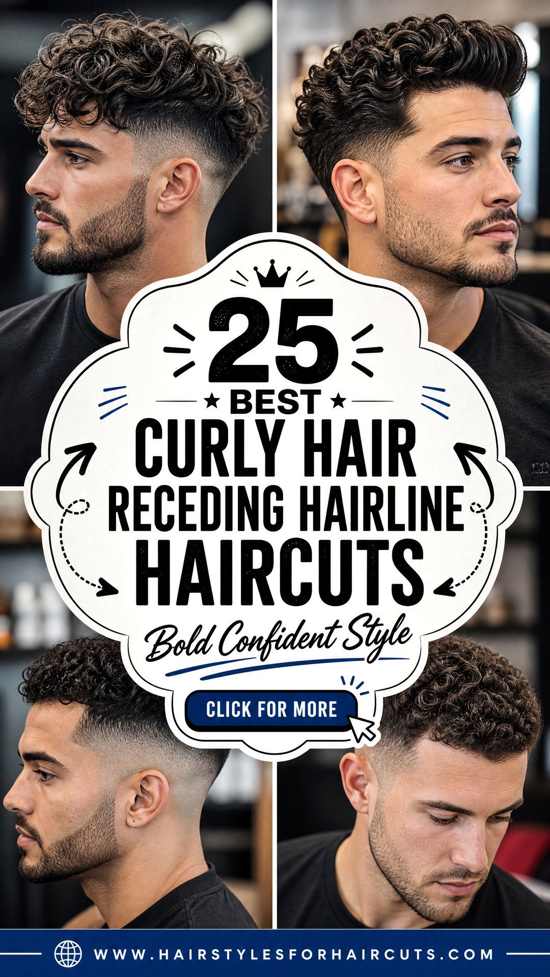 25 Best Curly Hair Receding Hairline Haircuts - 25 Best Curly Hair Receding Hairline Haircuts