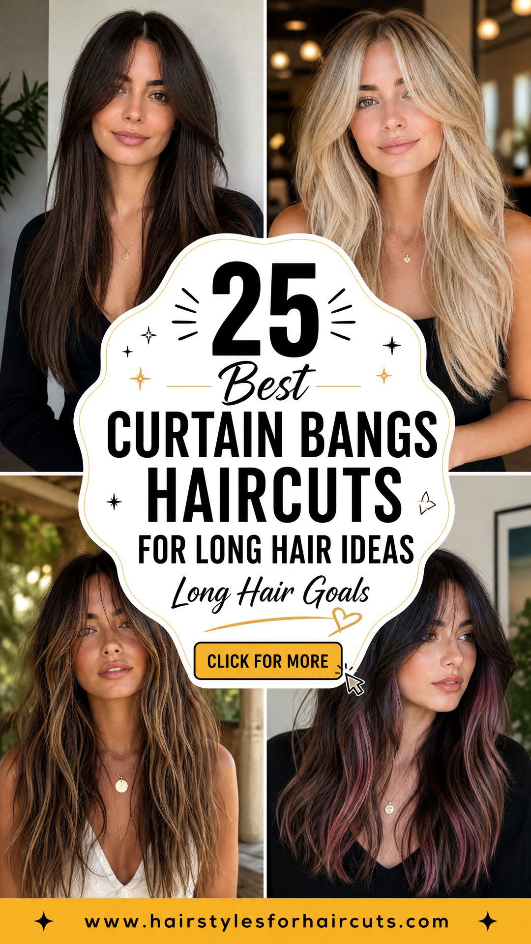 25 Best Curtain Bangs Haircuts for Long Hair Ideas - 25 Best Curtain Bangs Haircuts for Long Hair Ideas