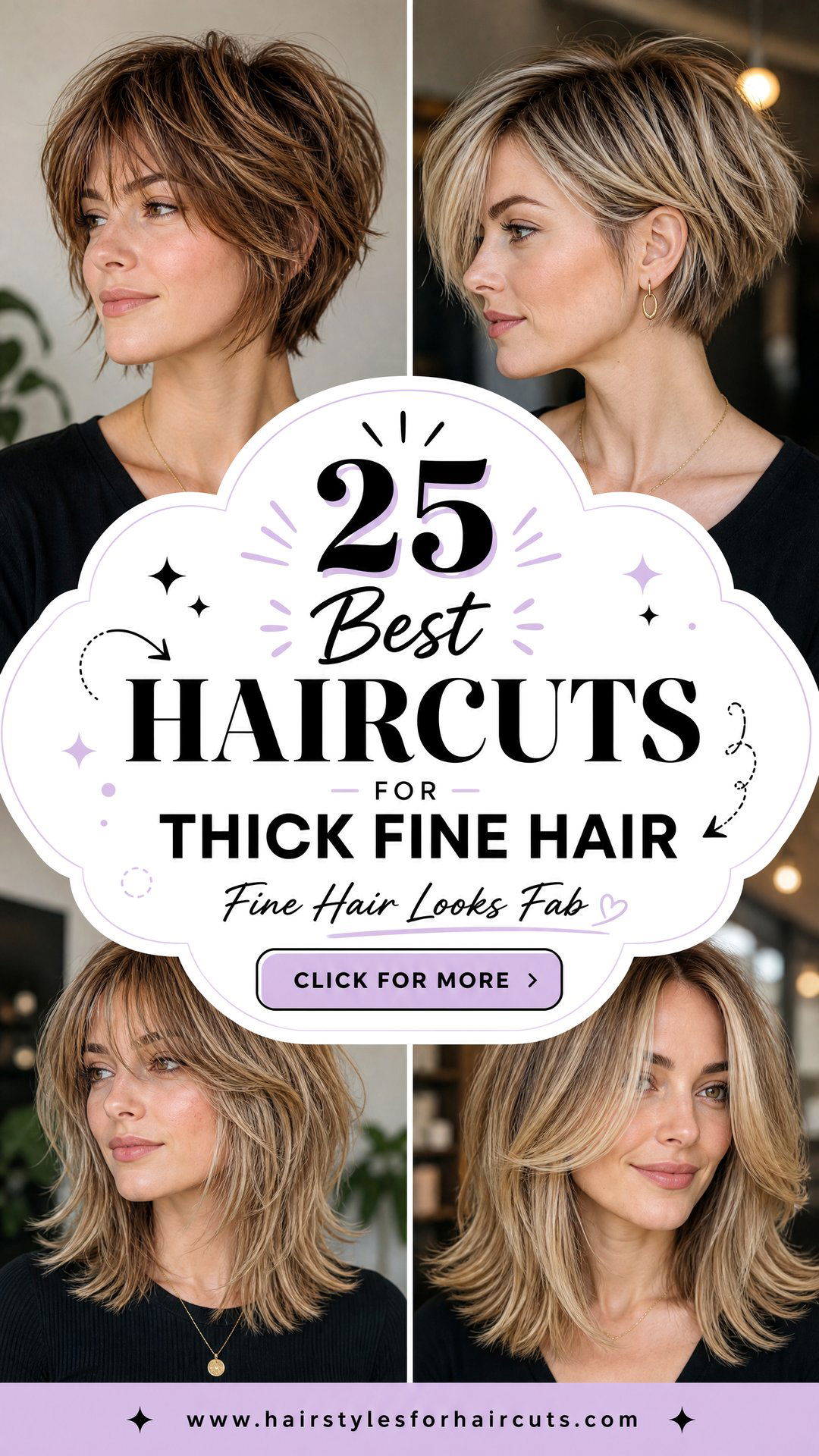 25 Best Haircuts for Thick Fine Hair to Try Today - 25 Best Haircuts for Thick Fine Hair to Try Today