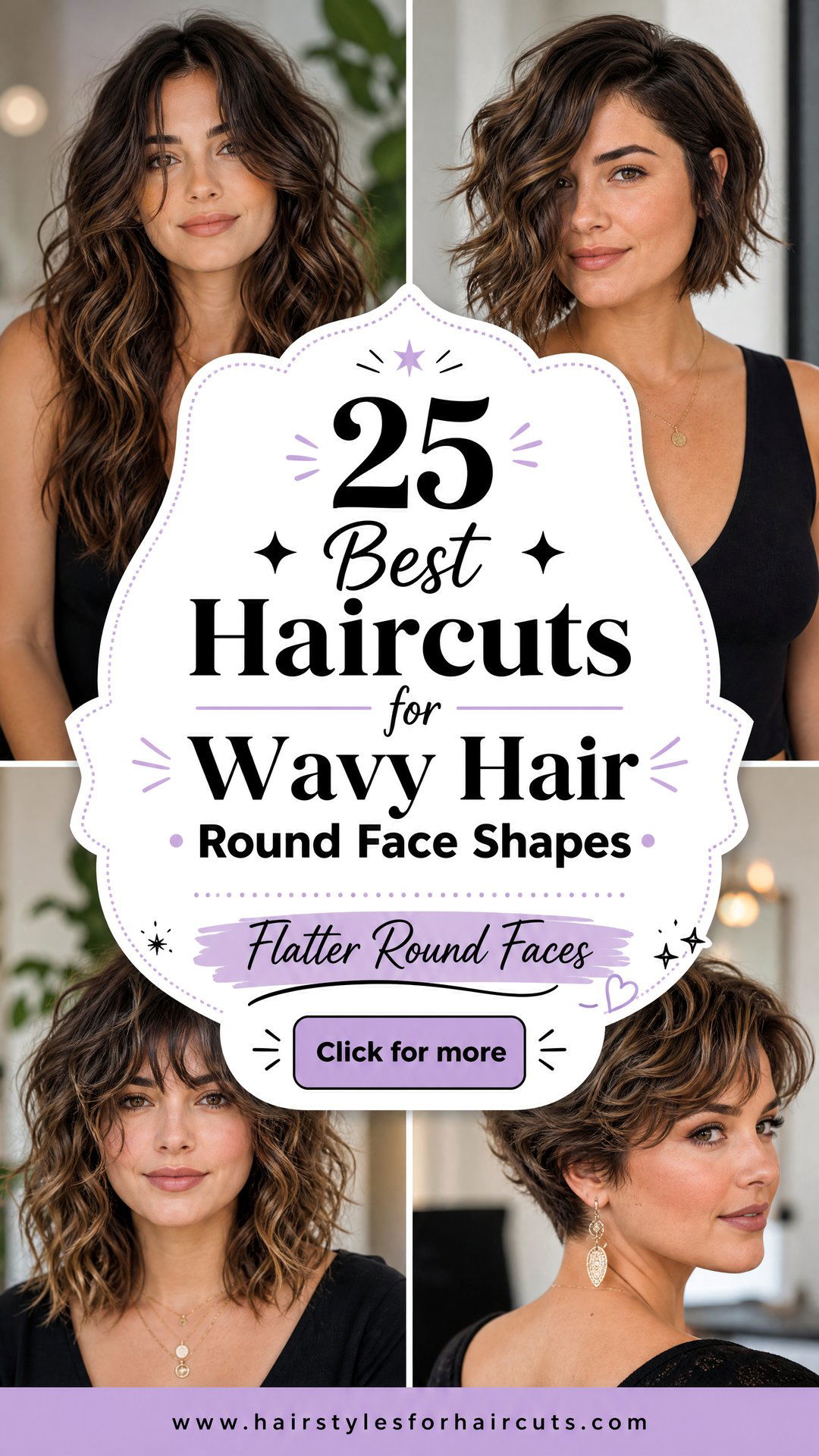 25 Best Haircuts for Wavy Hair Round Face Shapes - 25 Best Haircuts for Wavy Hair Round Face Shapes
