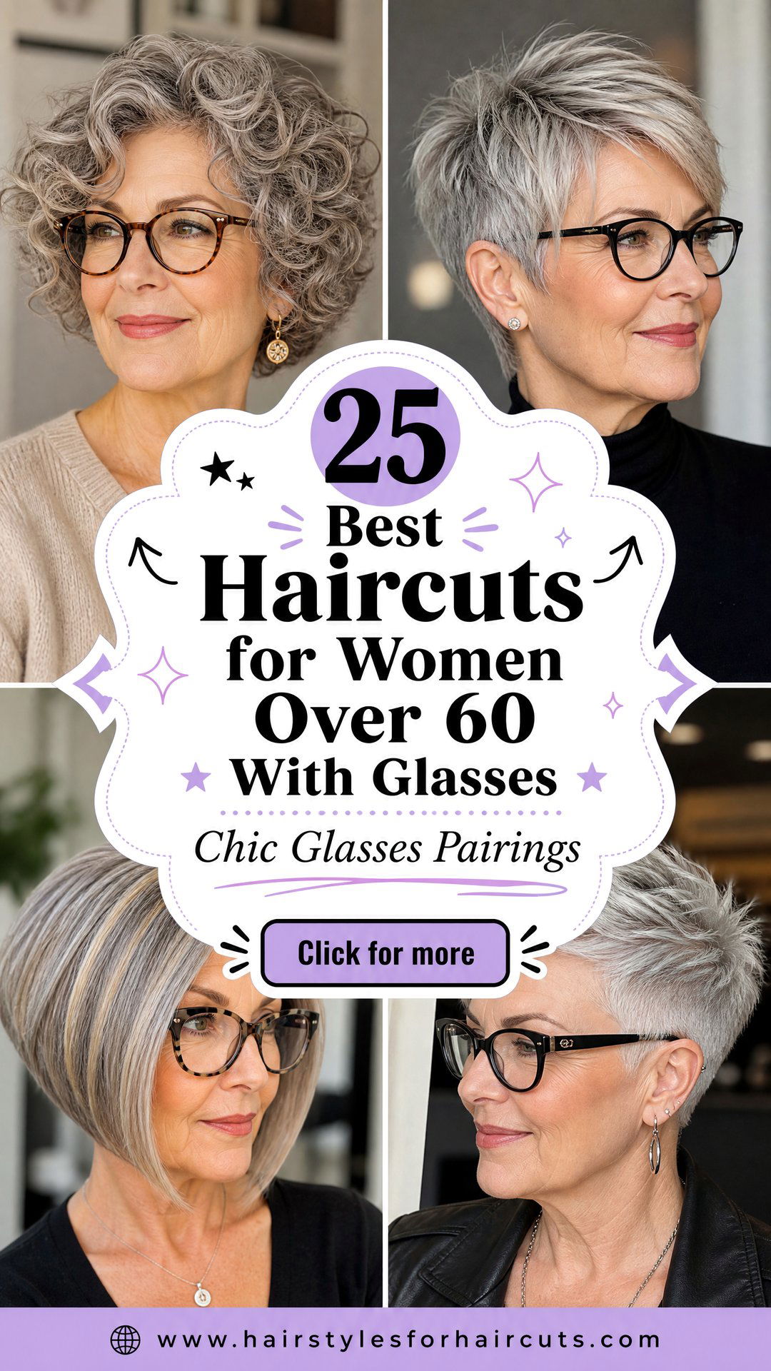 25 Best Haircuts for Women Over 60 With Glasses - 25 Best Haircuts for Women Over 60 With Glasses