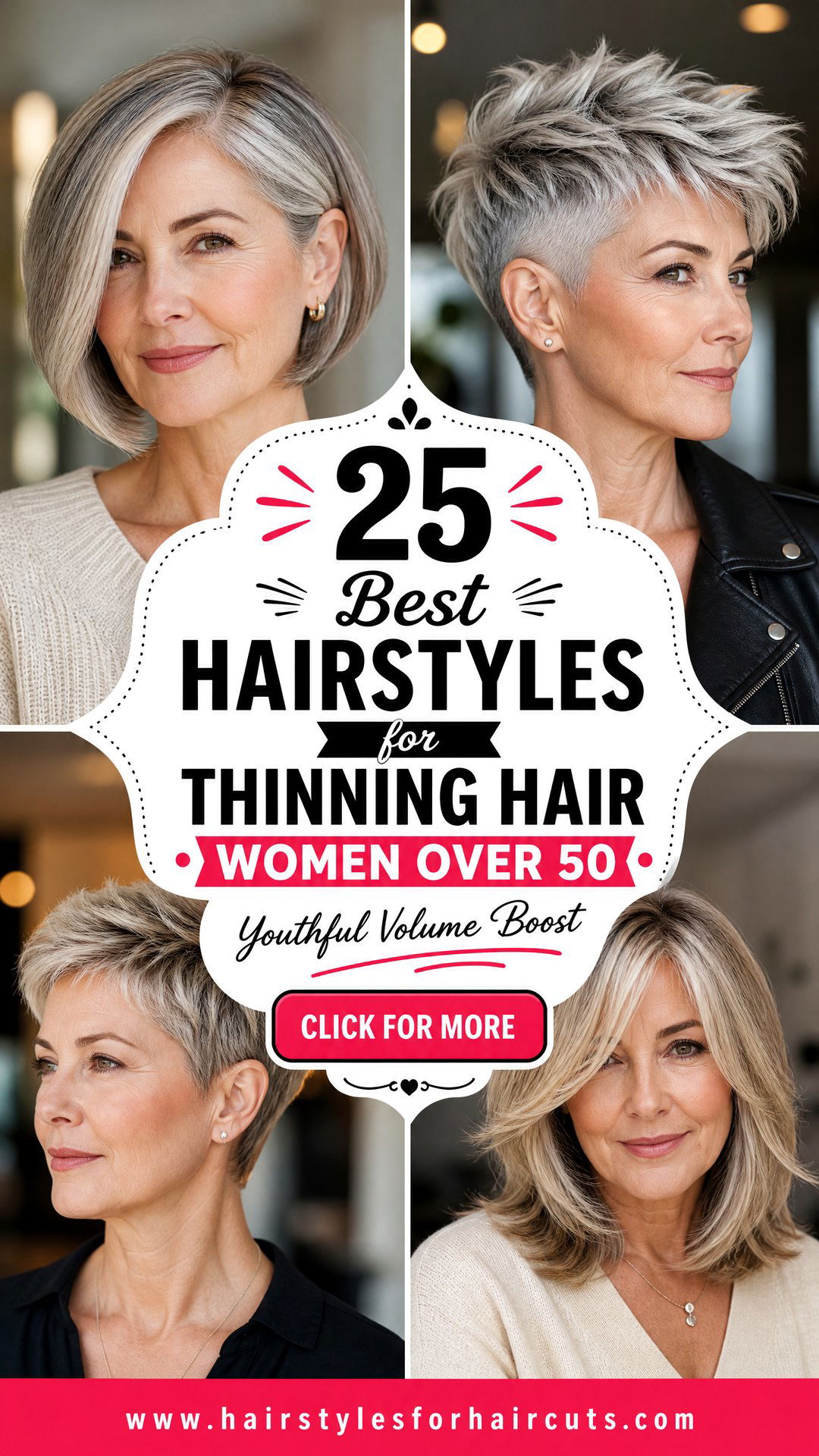 25 Best Hairstyles for Thinning Hair Women Over 50 - 25 Best Hairstyles for Thinning Hair Women Over 50