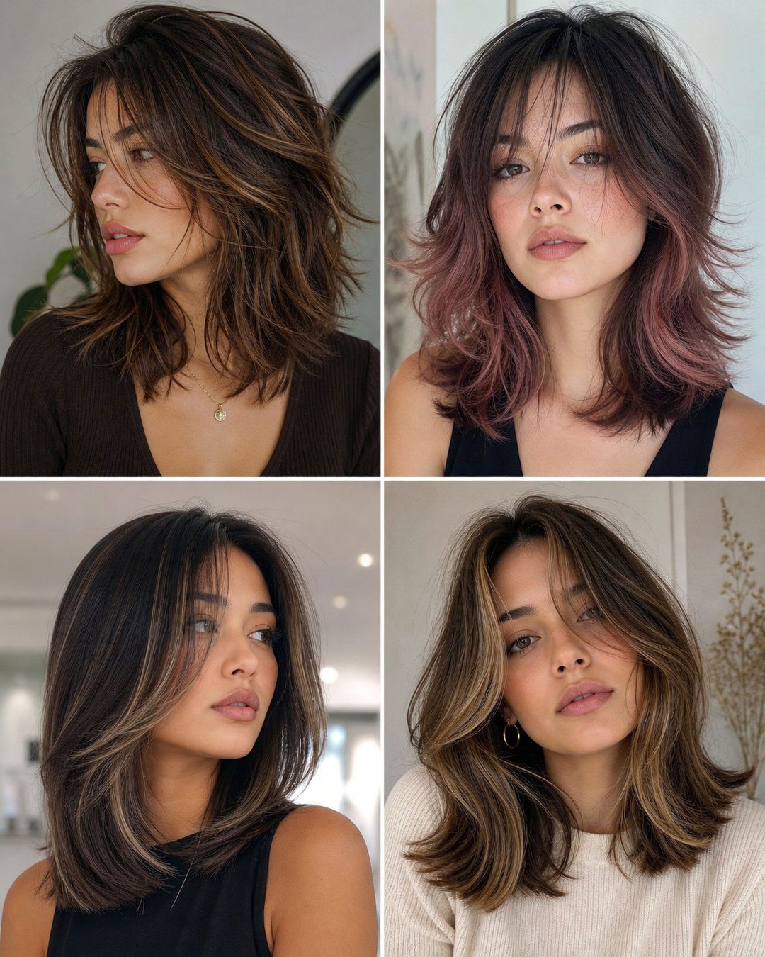 25 Best Medium Haircuts Thick Hair Styles for Volume