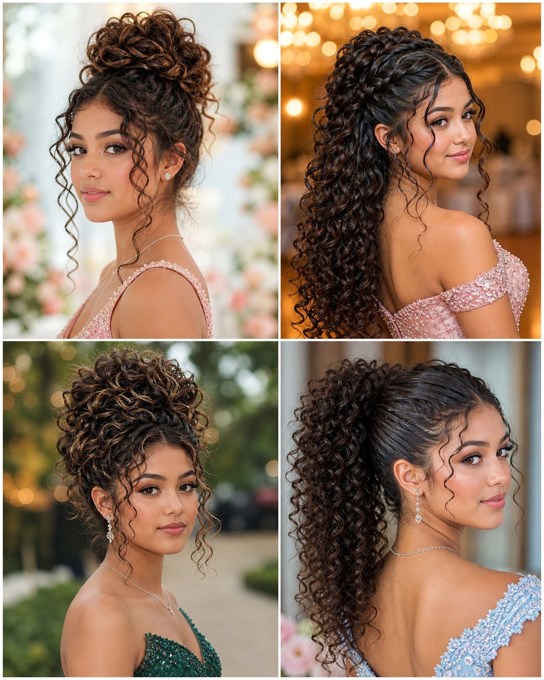 25 Best Quinceanera Hairstyles for Curly Hair Ideas