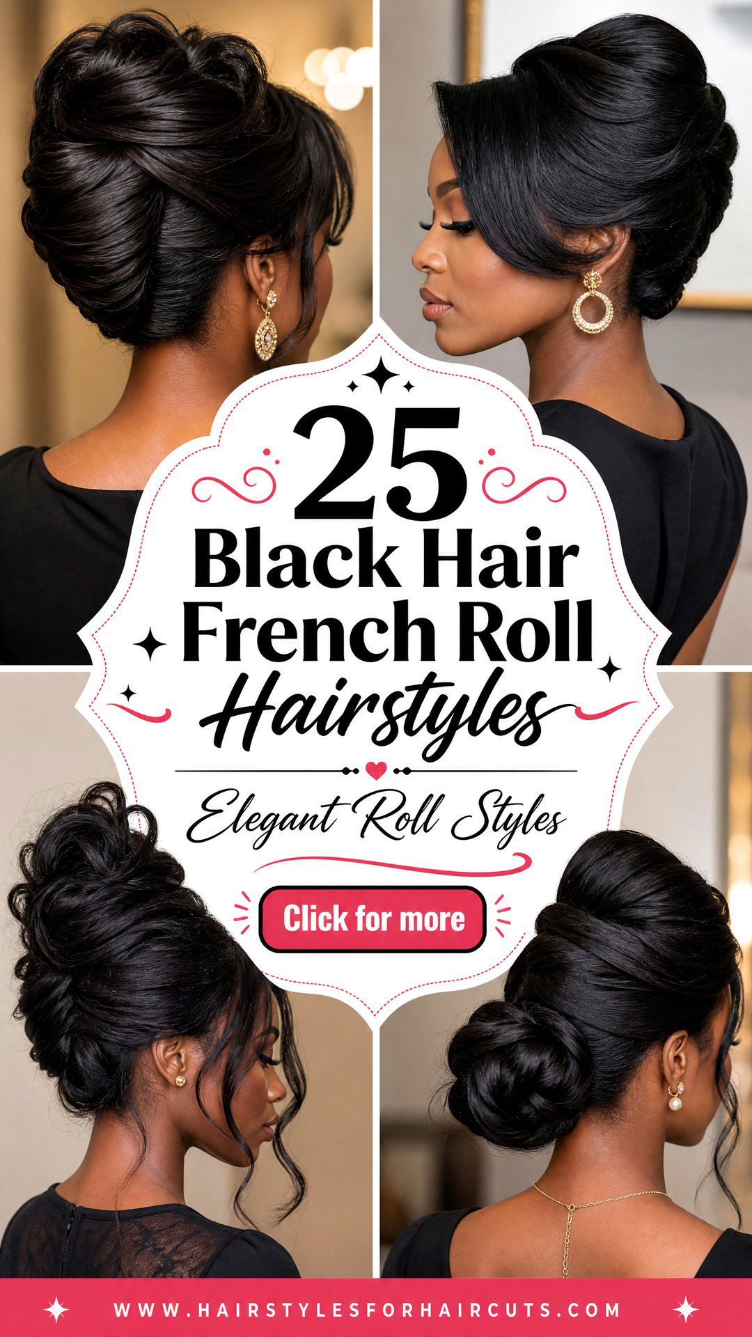 25 Black Hair French Roll Hairstyles Pictures and Ideas - 25 Black Hair French Roll Hairstyles Pictures & Ideas