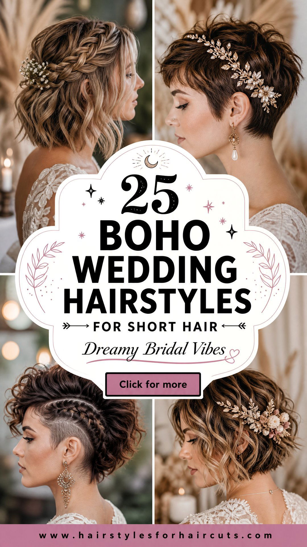 25 Boho Wedding Hairstyles for Short Hair Brides Love - 25 Boho Wedding Hairstyles for Short Hair Brides Love