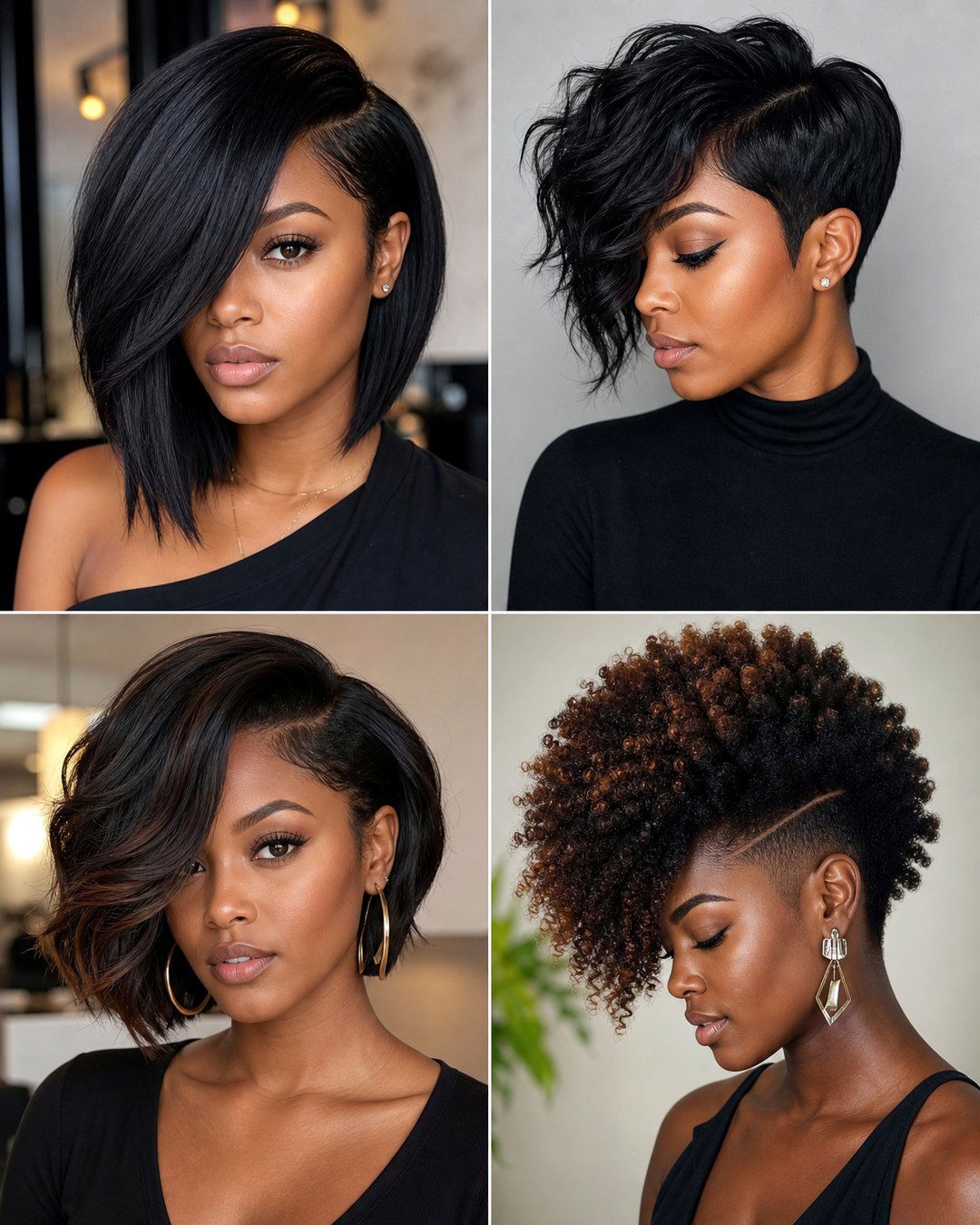 25 Bold Asymmetrical Haircuts Black Hair Styles to Try