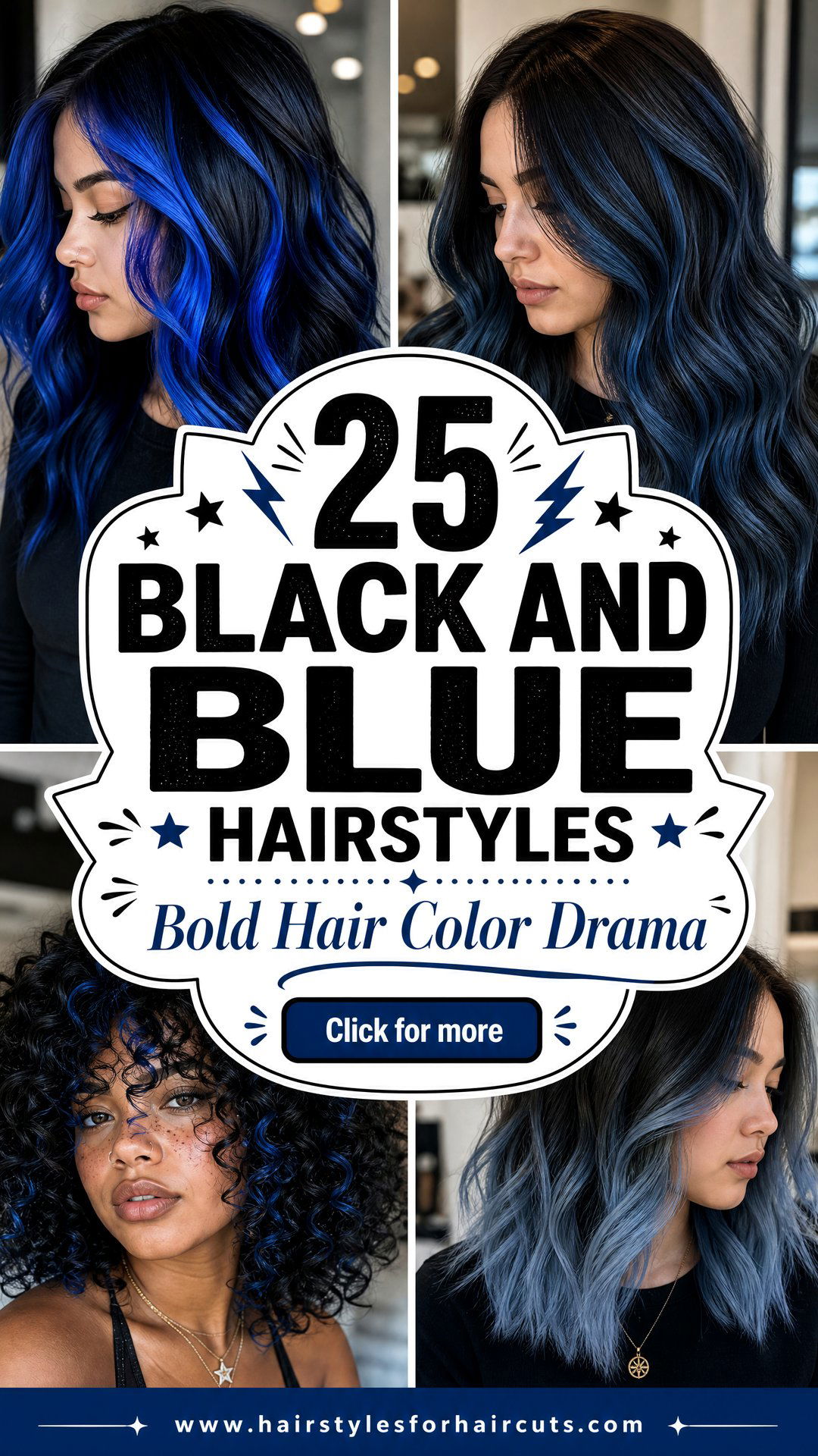 25 Bold Black and Blue Hairstyles to Rock Today - 25 Bold Black and Blue Hairstyles to Rock Today