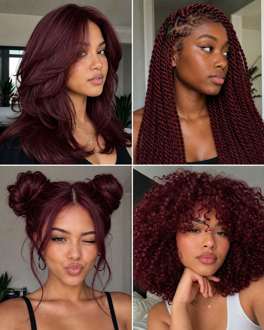 25 Bold Burgundy Hairstyles for Black Hair Ideas