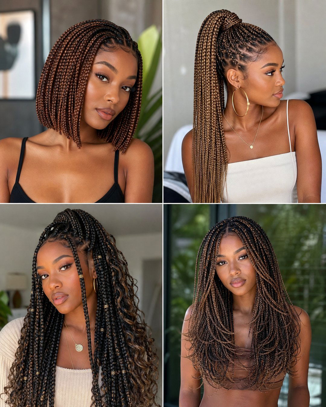 25 Box Braids Hairstyles for Black Hair to Slay