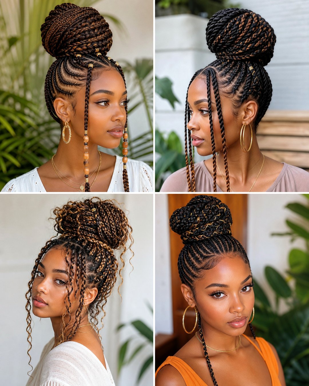 25 Braid Bun Hairstyles Black Hair Will Love