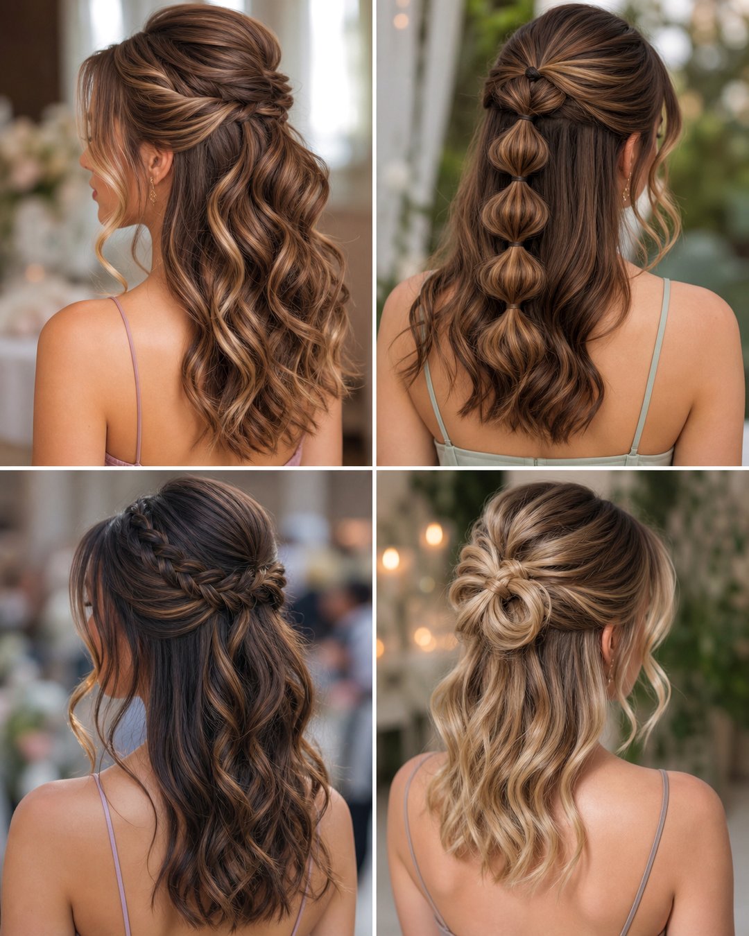 25 Bridesmaid Hairstyles for Medium Hair Half Up Ideas