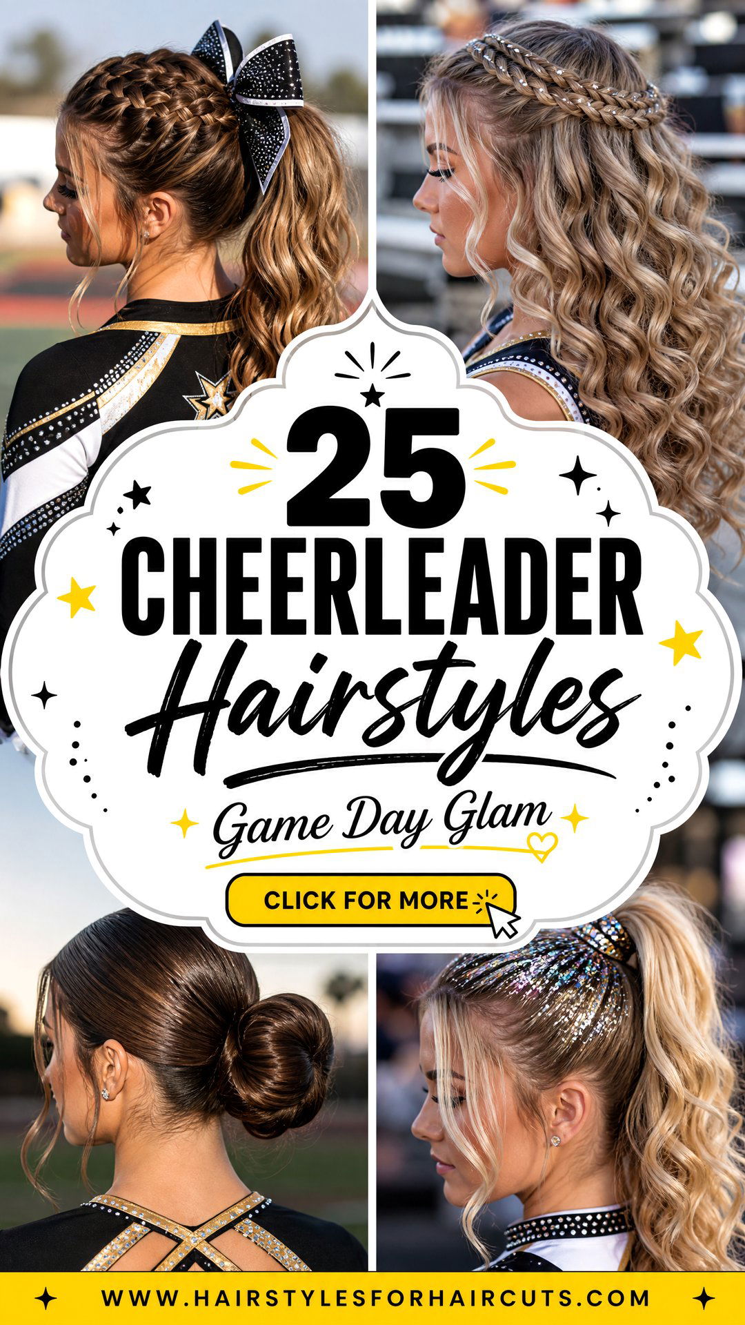 25 Cheerleader Hairstyles for Game Day Glam - 25 Cheerleader Hairstyles for Game Day Glam