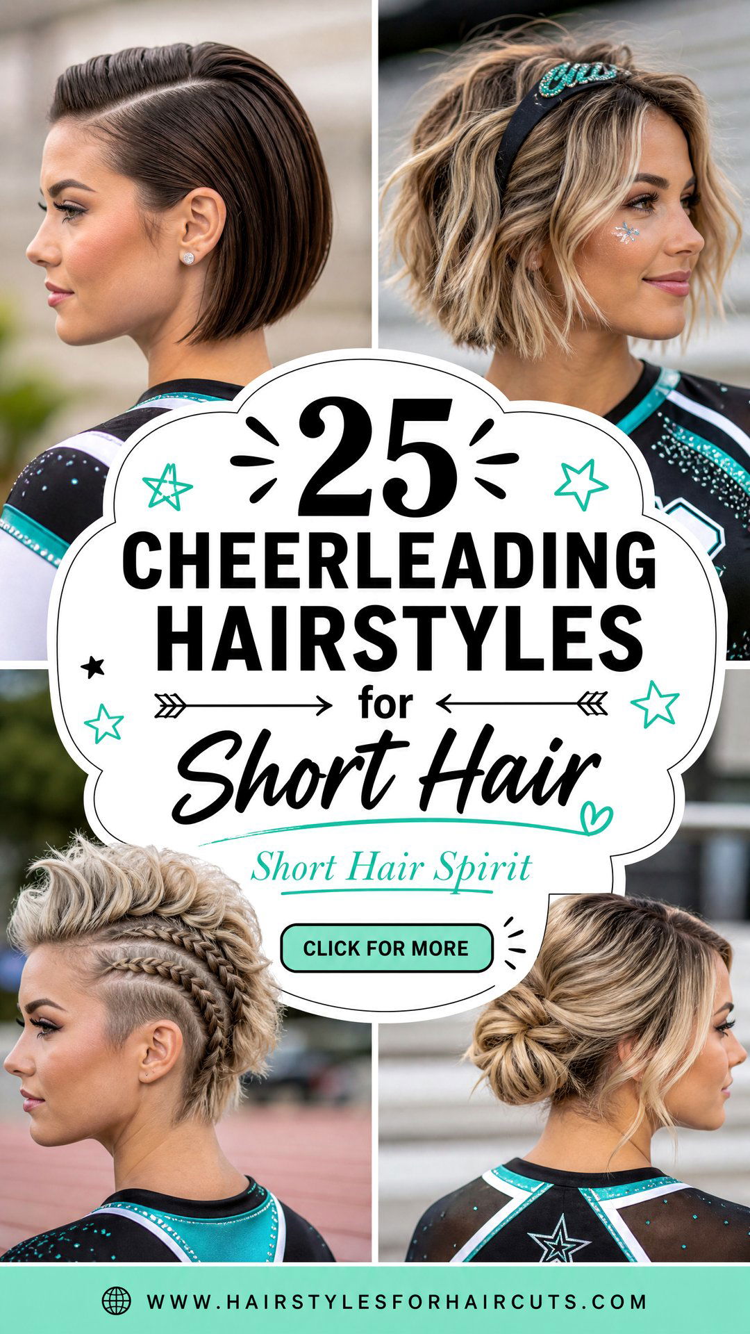 25 Cheerleading Hairstyles for Short Hair Ideas - 25 Cheerleading Hairstyles for Short Hair Ideas