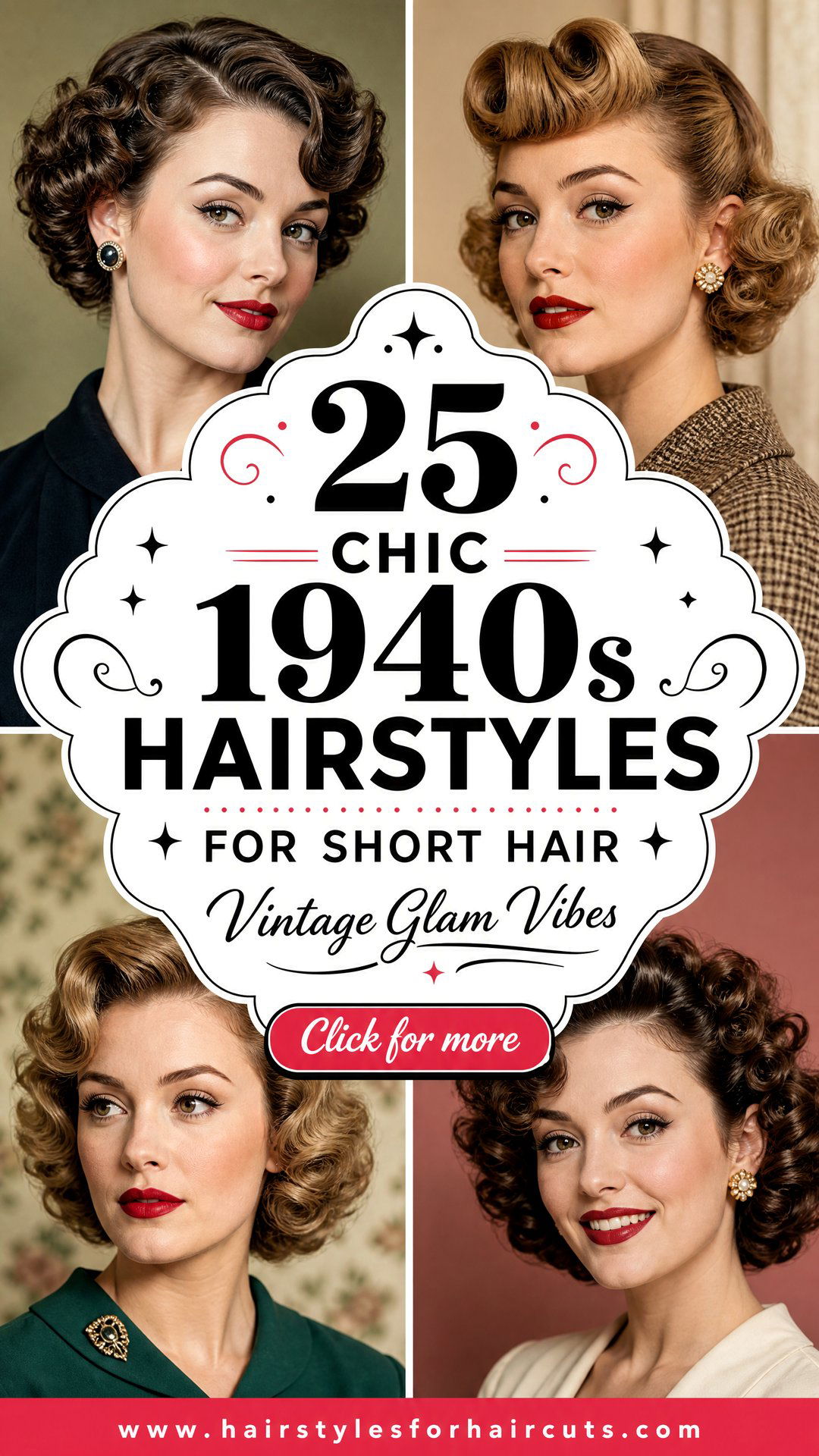 25 Chic 1940s Hairstyles for Short Hair to Try Today - 25 Chic 1940s Hairstyles for Short Hair to Try Today