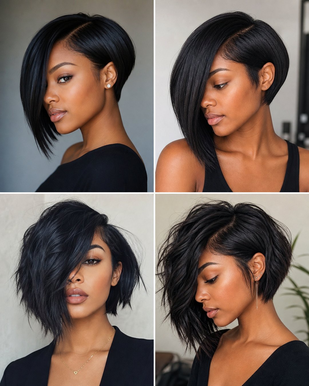 25 Chic Asymmetrical Bob Hairstyles Black Hair Ideas