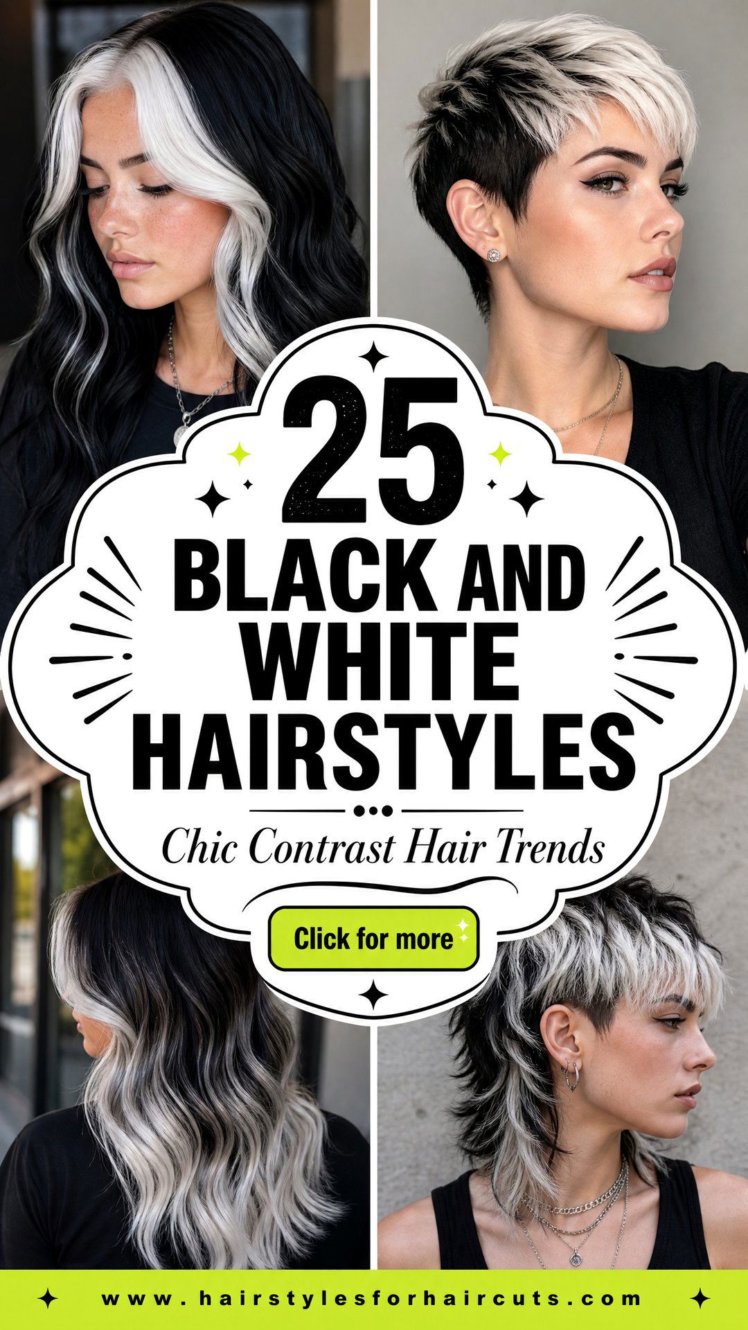25 Chic Black and White Hairstyles to Try in 2025 - 25 Chic Black and White Hairstyles to Try in 2025