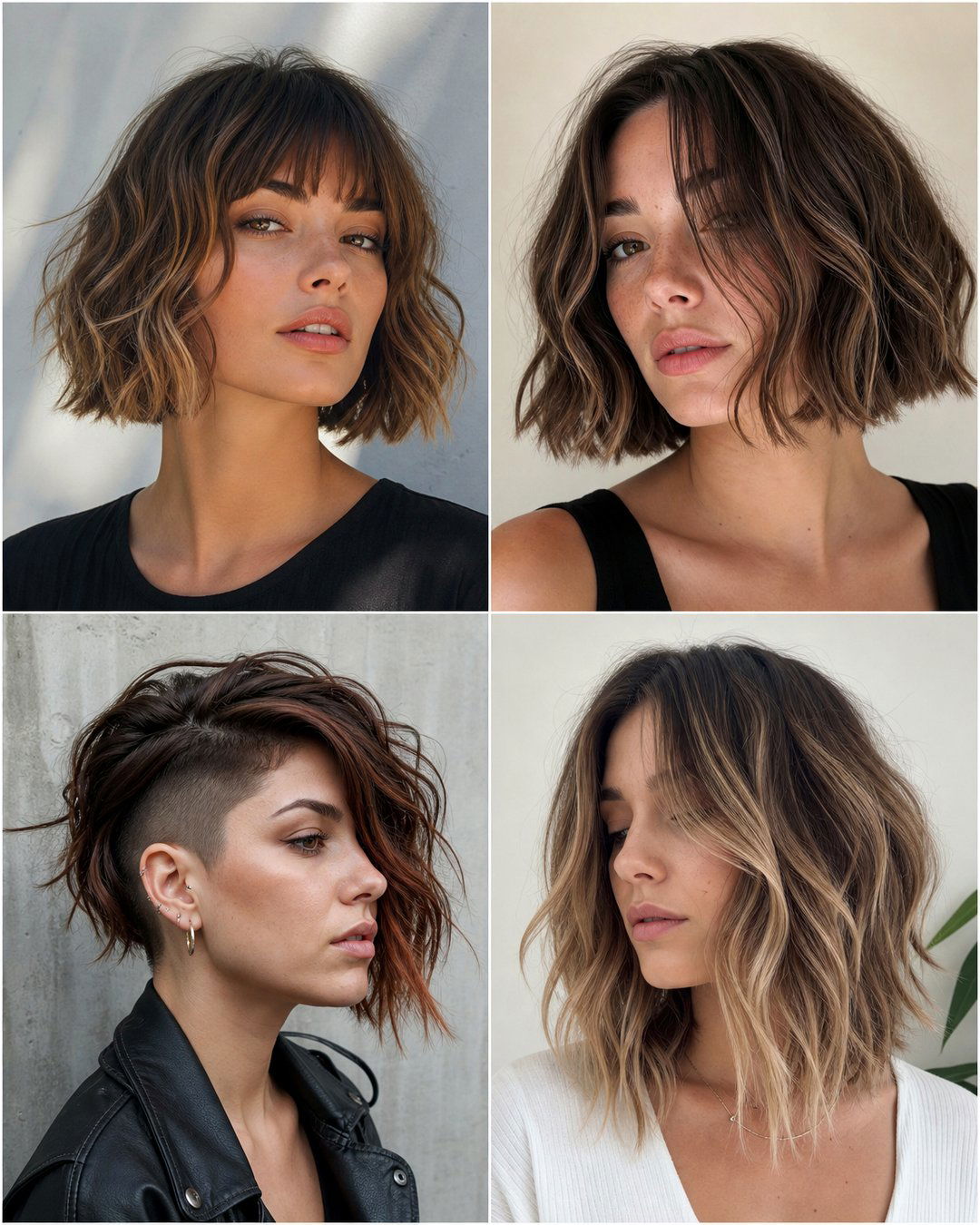 25 Chic Blunt Haircuts for Wavy Hair to Try This Year