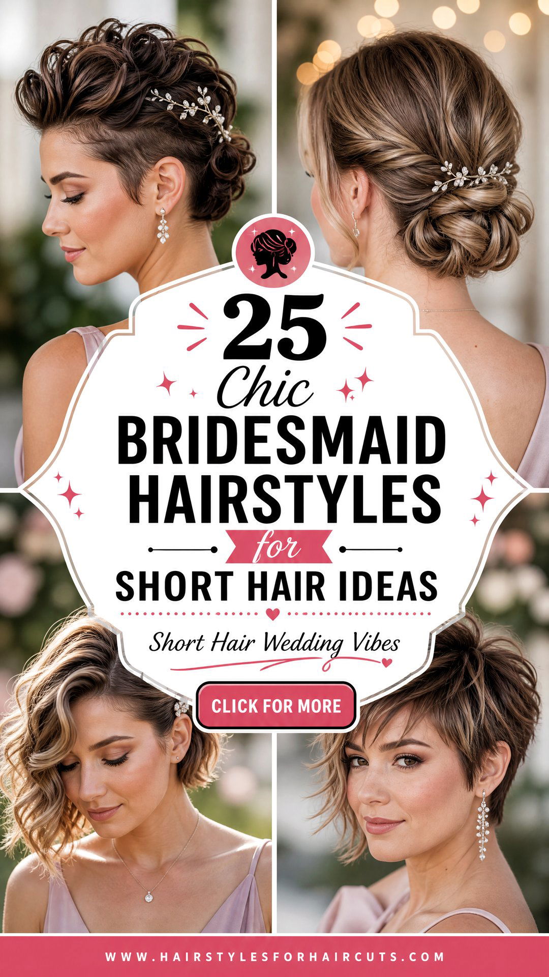 25 Chic Bridesmaid Hairstyles for Short Hair Ideas - 25 Chic Bridesmaid Hairstyles for Short Hair Ideas