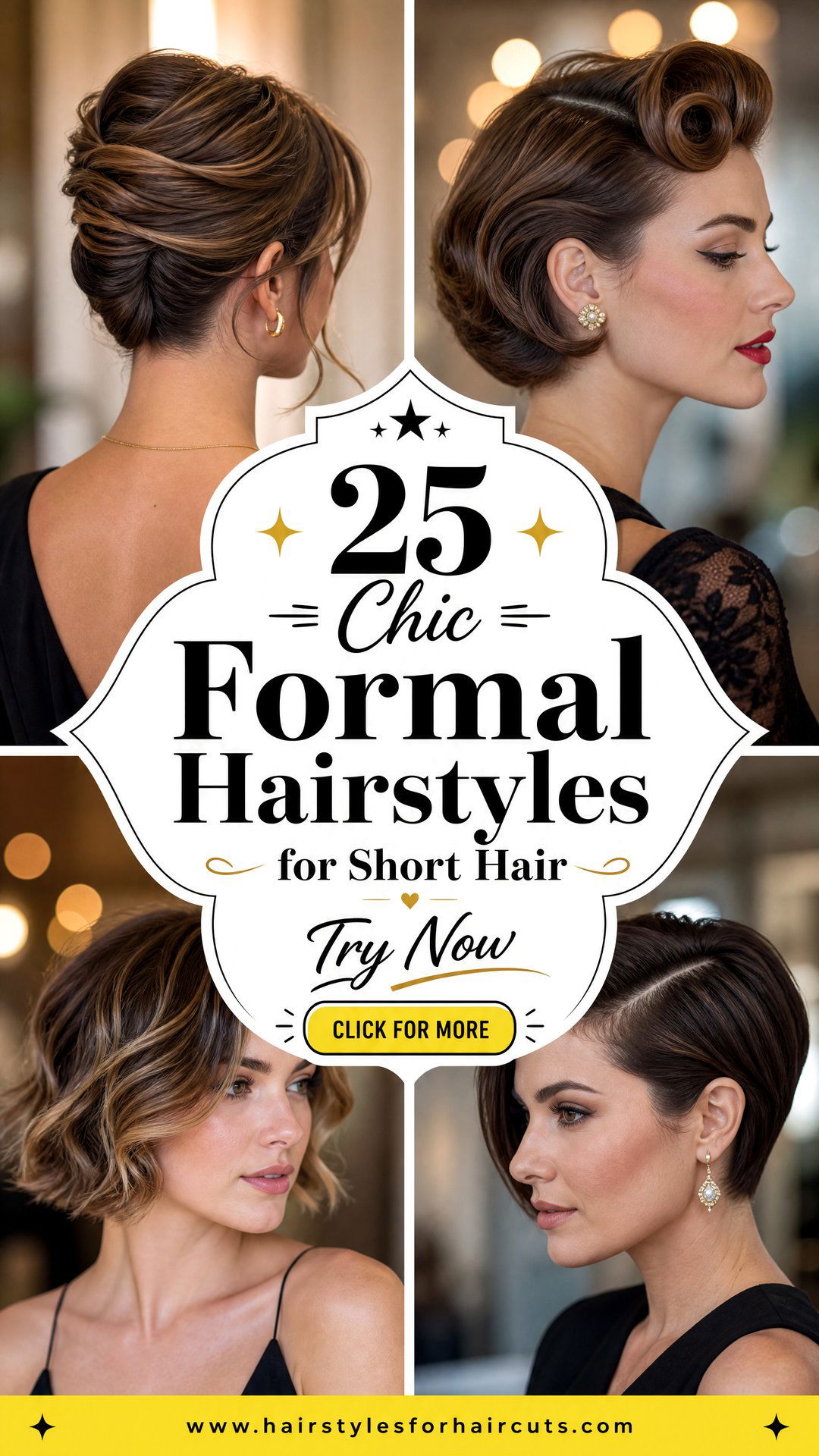 25 Chic Formal Hairstyles for Short Hair to Try Now - 25 Chic Formal Hairstyles for Short Hair to Try Now