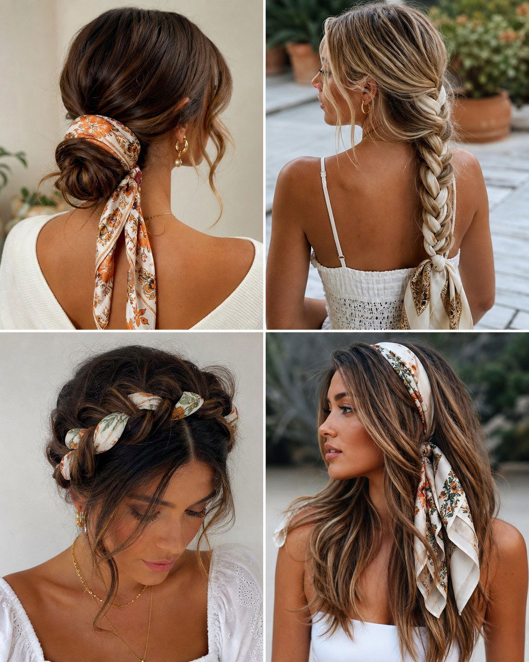 25 Chic Hairstyles With Scarves to Try Today
