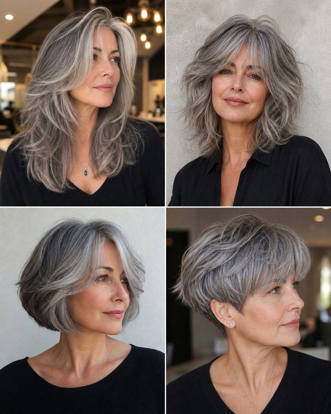 25 Chic Layered Haircuts for Gray Hair to Embrace Elegance