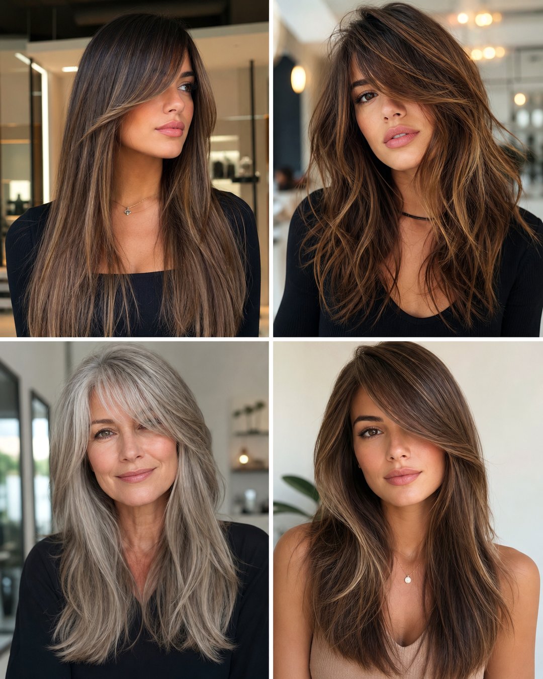 25 Chic Long Hairstyles With Side Bangs to Try Now