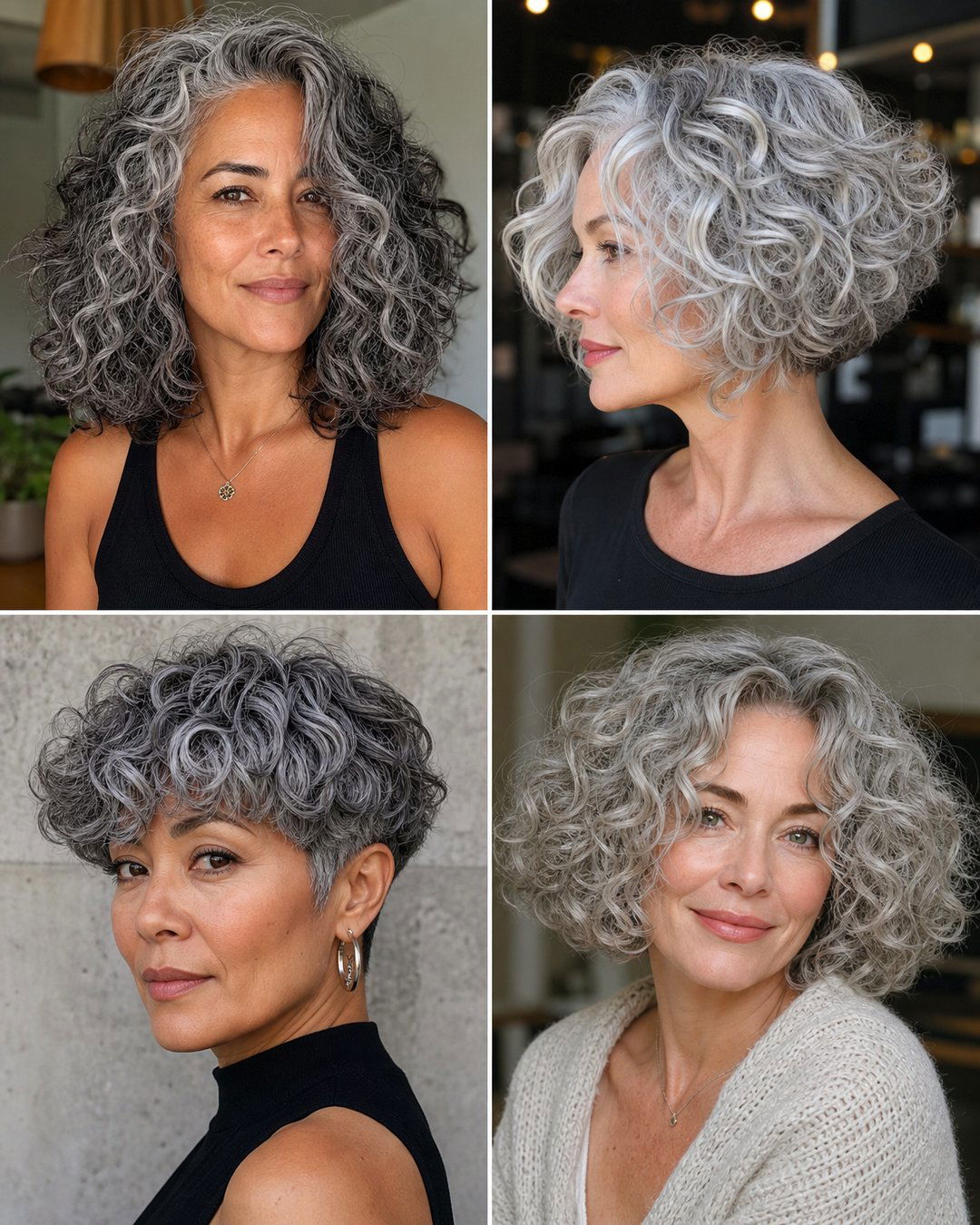 25 Chic Medium Length Curly Gray Hairstyles to Try Now