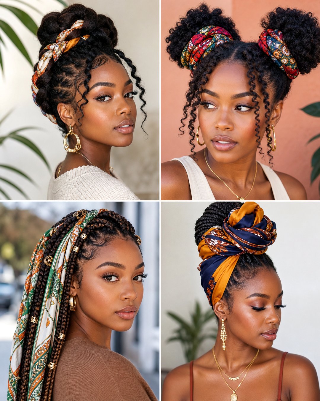 25 Chic Natural Hair Scarf Hairstyles to Try Now