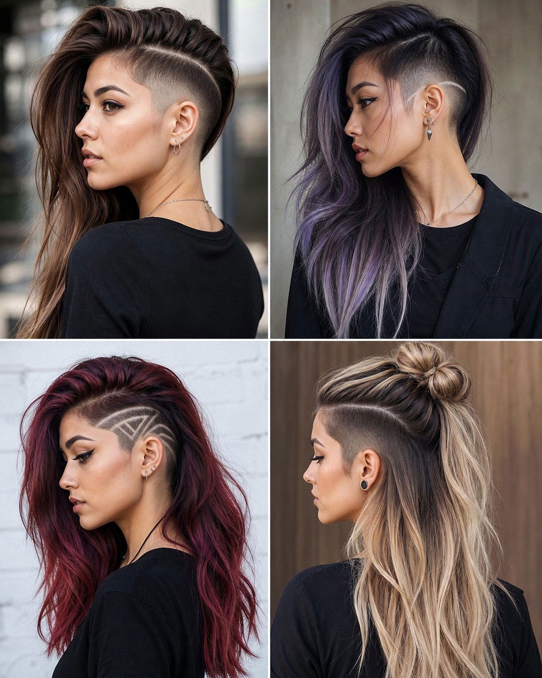 25 Chic Undercut Hairstyles Women Long Hair Ideas
