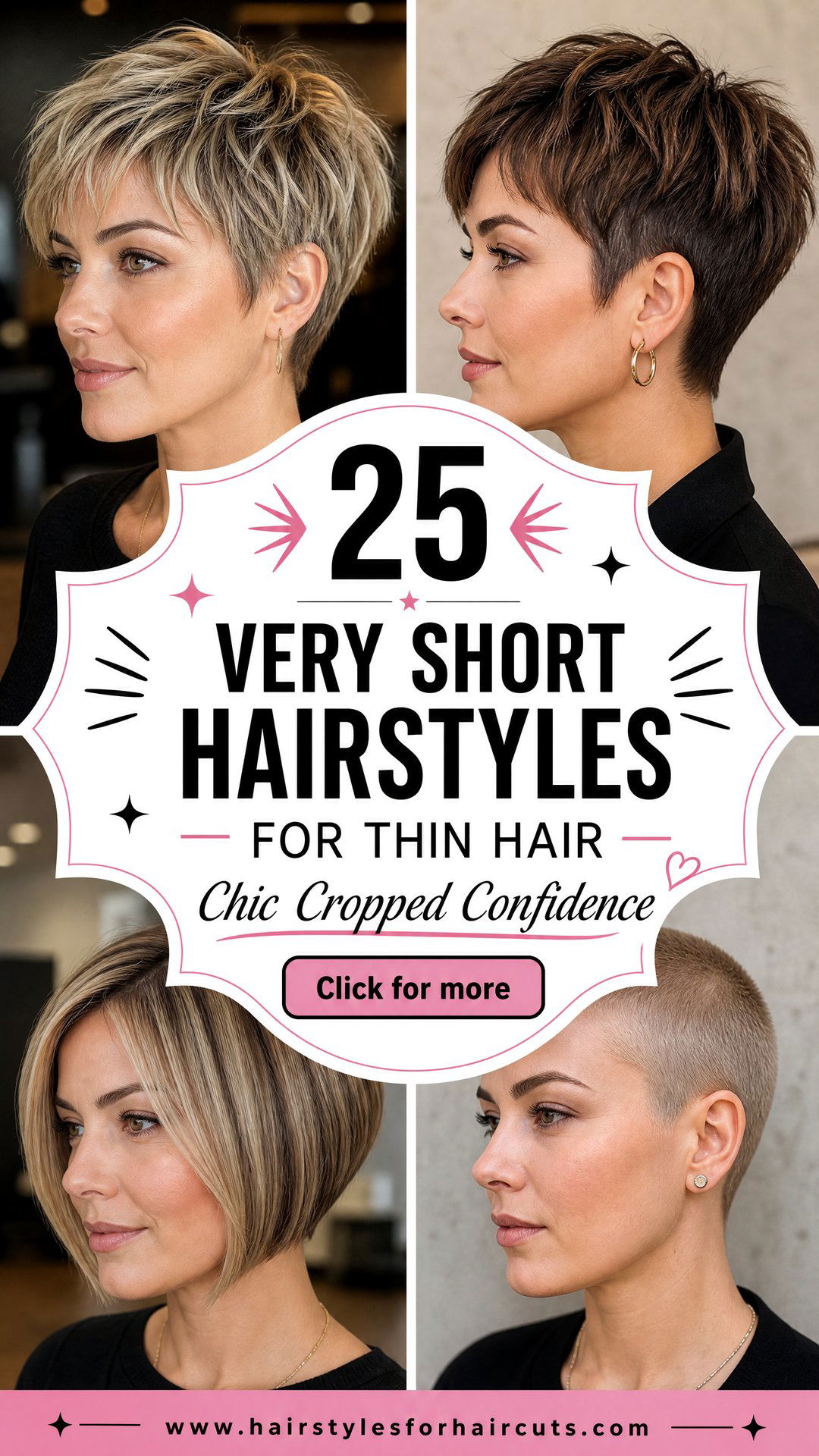 25 Chic Very Short Hairstyles for Thin Hair Women - 25 Chic Very Short Hairstyles for Thin Hair Women