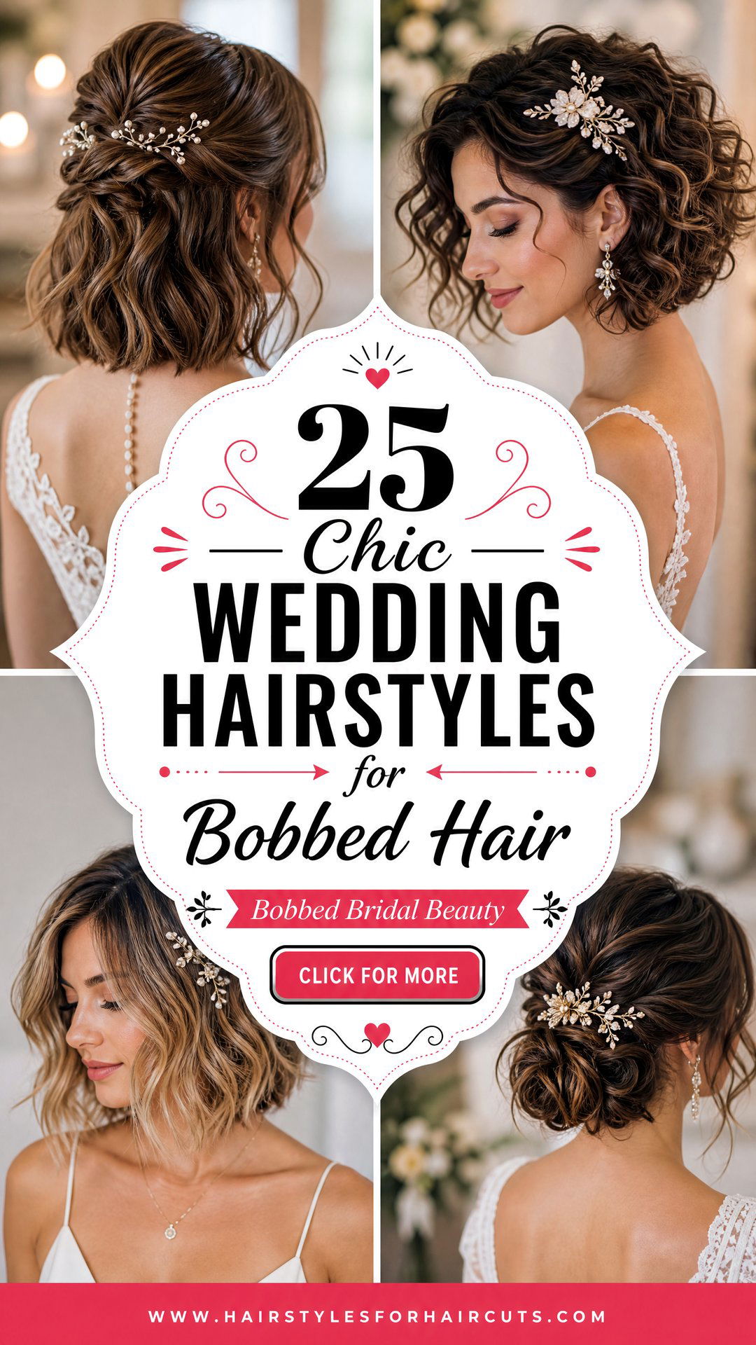 25 Chic Wedding Hairstyles for Bobbed Hair - 25 Chic Wedding Hairstyles for Bobbed Hair