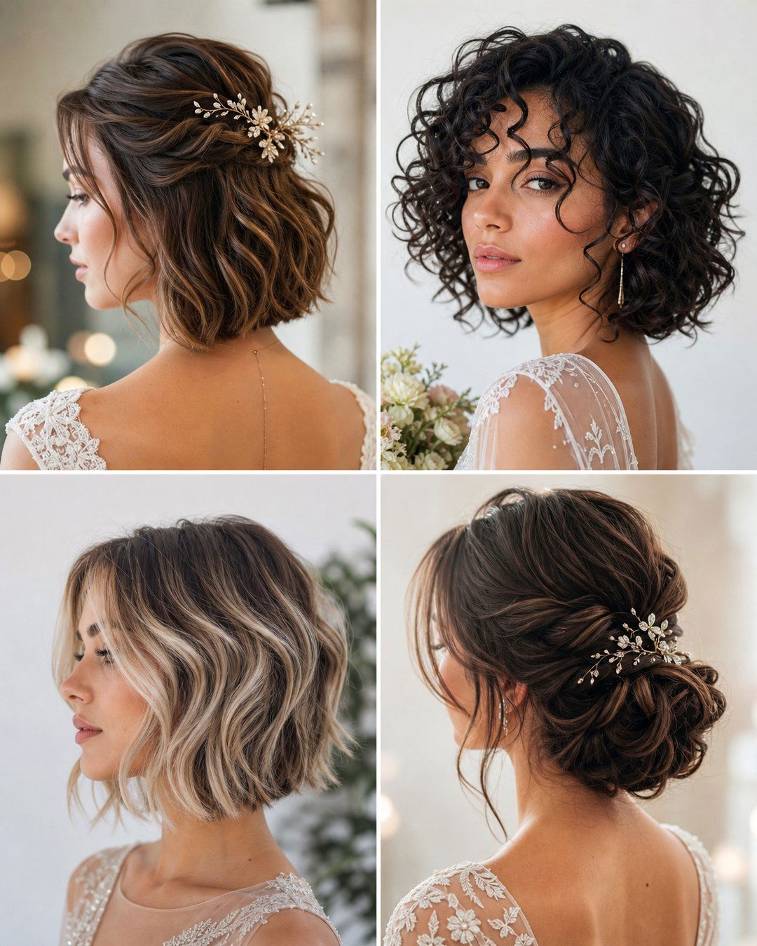 25 Chic Wedding Hairstyles for Bobbed Hair