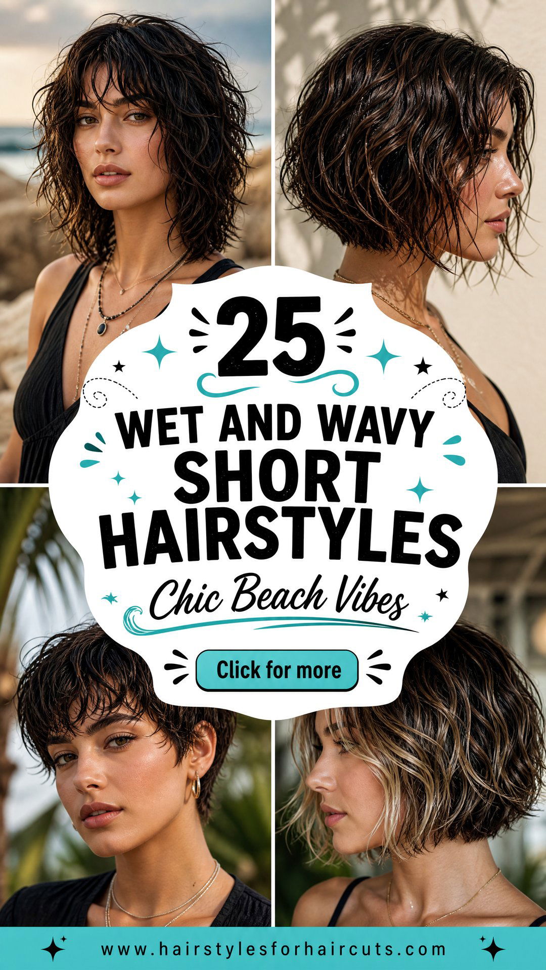 25 Chic Wet and Wavy Short Hairstyles to Try - 25 Chic Wet and Wavy Short Hairstyles to Try