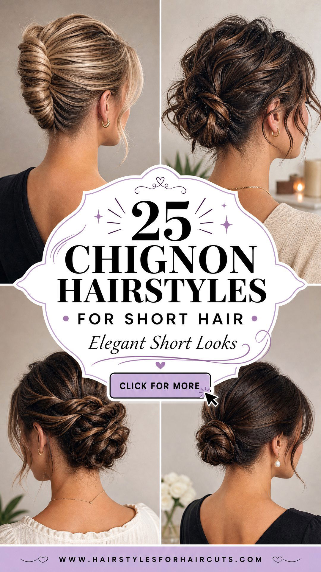 25 Chignon Hairstyles for Short Hair Elegant Looks - 25 Chignon Hairstyles for Short Hair: Elegant Looks
