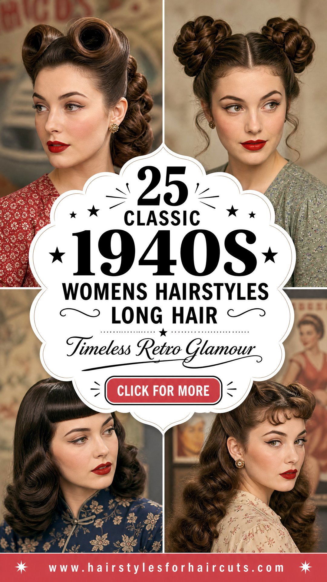 25 Classic 1940s Womens Hairstyles Long Hair - 25 Classic 1940s Womens Hairstyles Long Hair