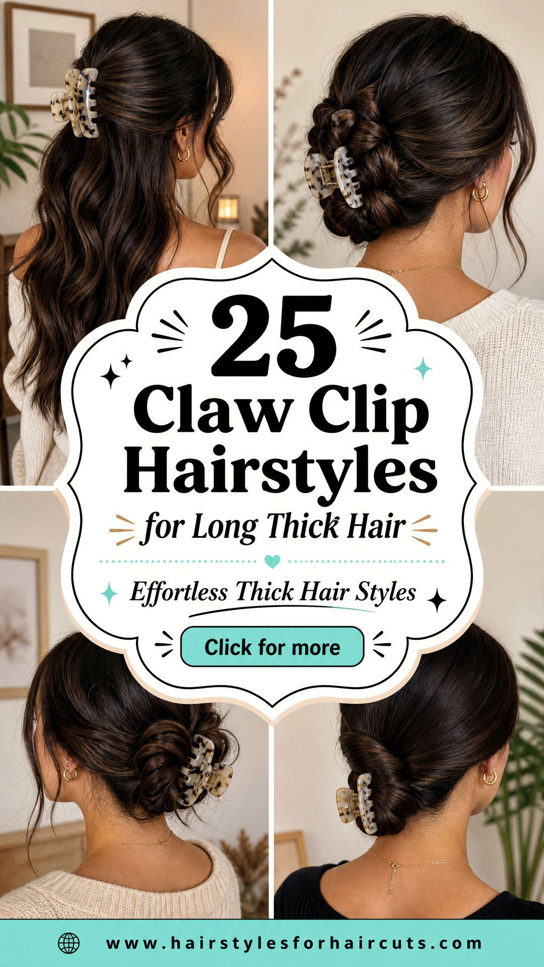 25 Claw Clip Hairstyles for Long Thick Hair - 25 Claw Clip Hairstyles for Long Thick Hair